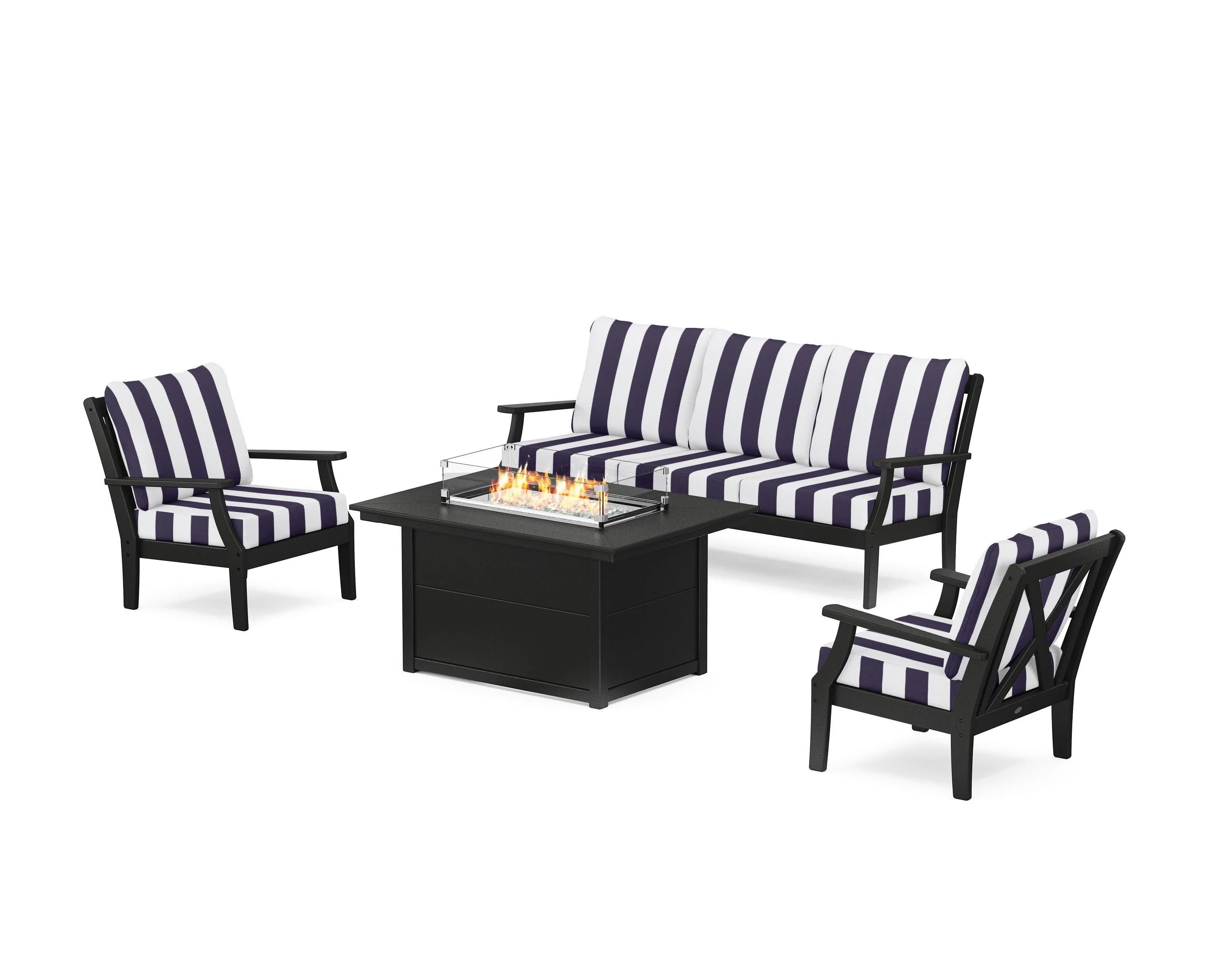 Braxton Deep Seating Fire Pit Table Set - Image 94