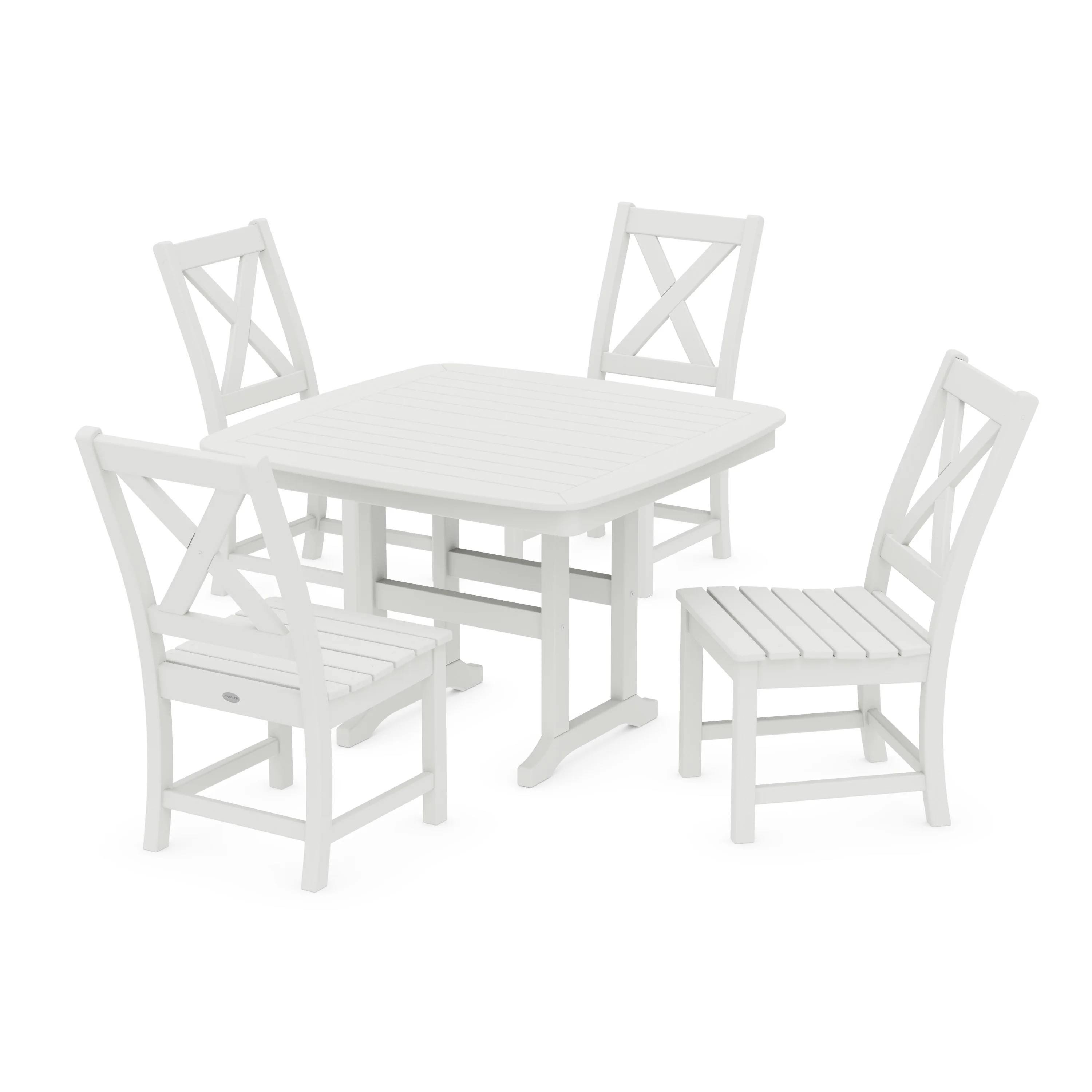Braxton Side Chair 5-Piece Dining Set with Trestle Legs - Image 11