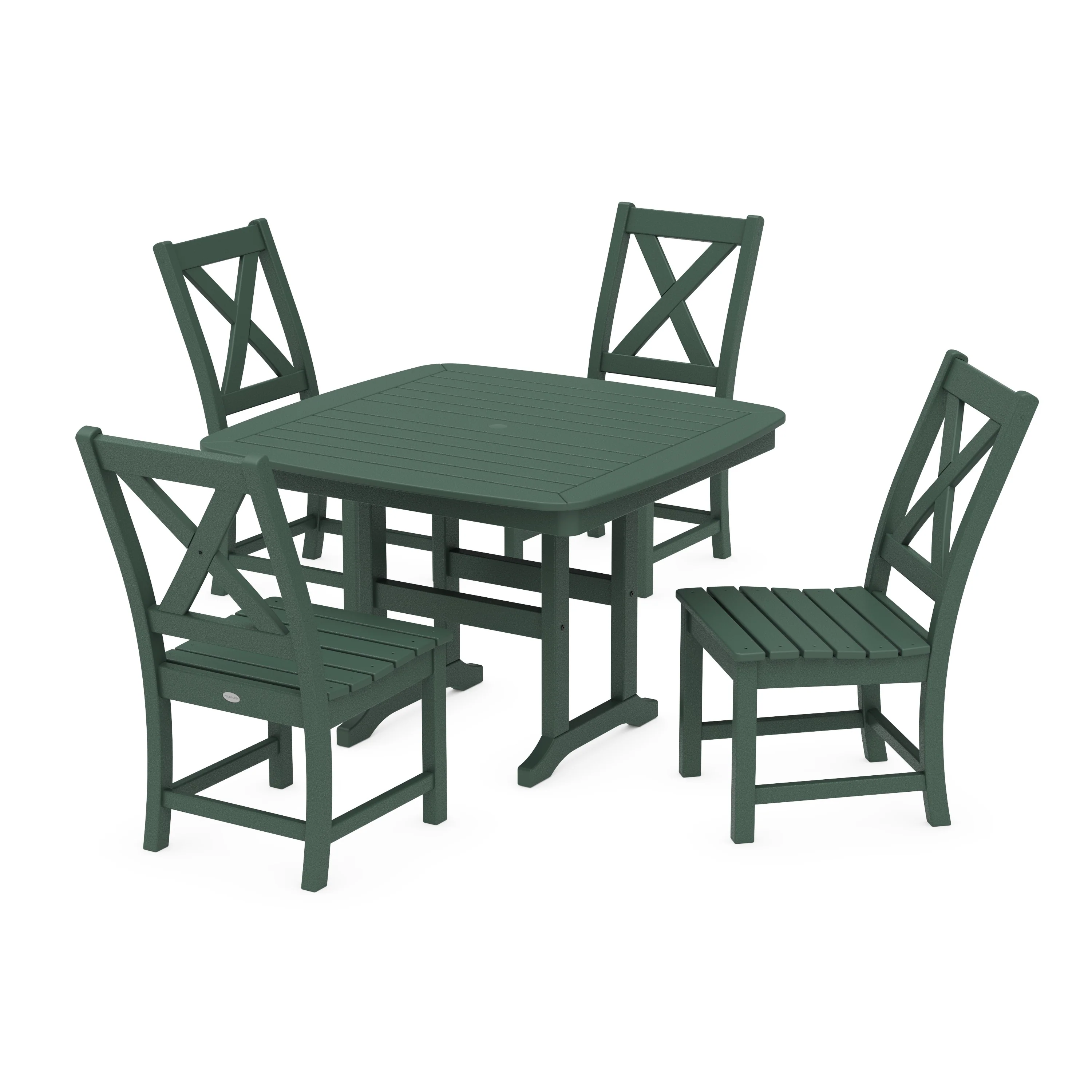 Braxton Side Chair 5-Piece Dining Set with Trestle Legs - Image 12
