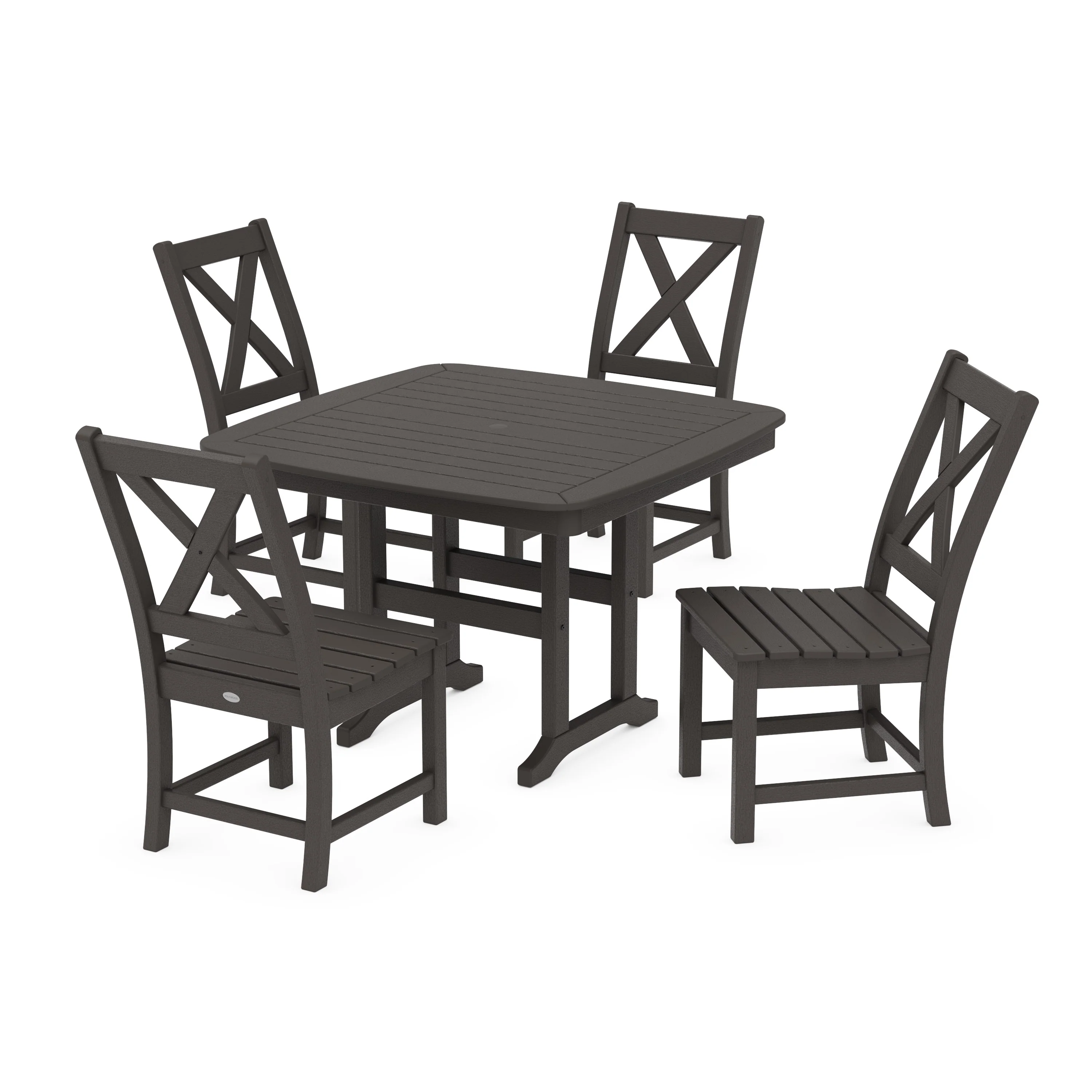 Braxton Side Chair 5-Piece Dining Set with Trestle Legs - Image 5