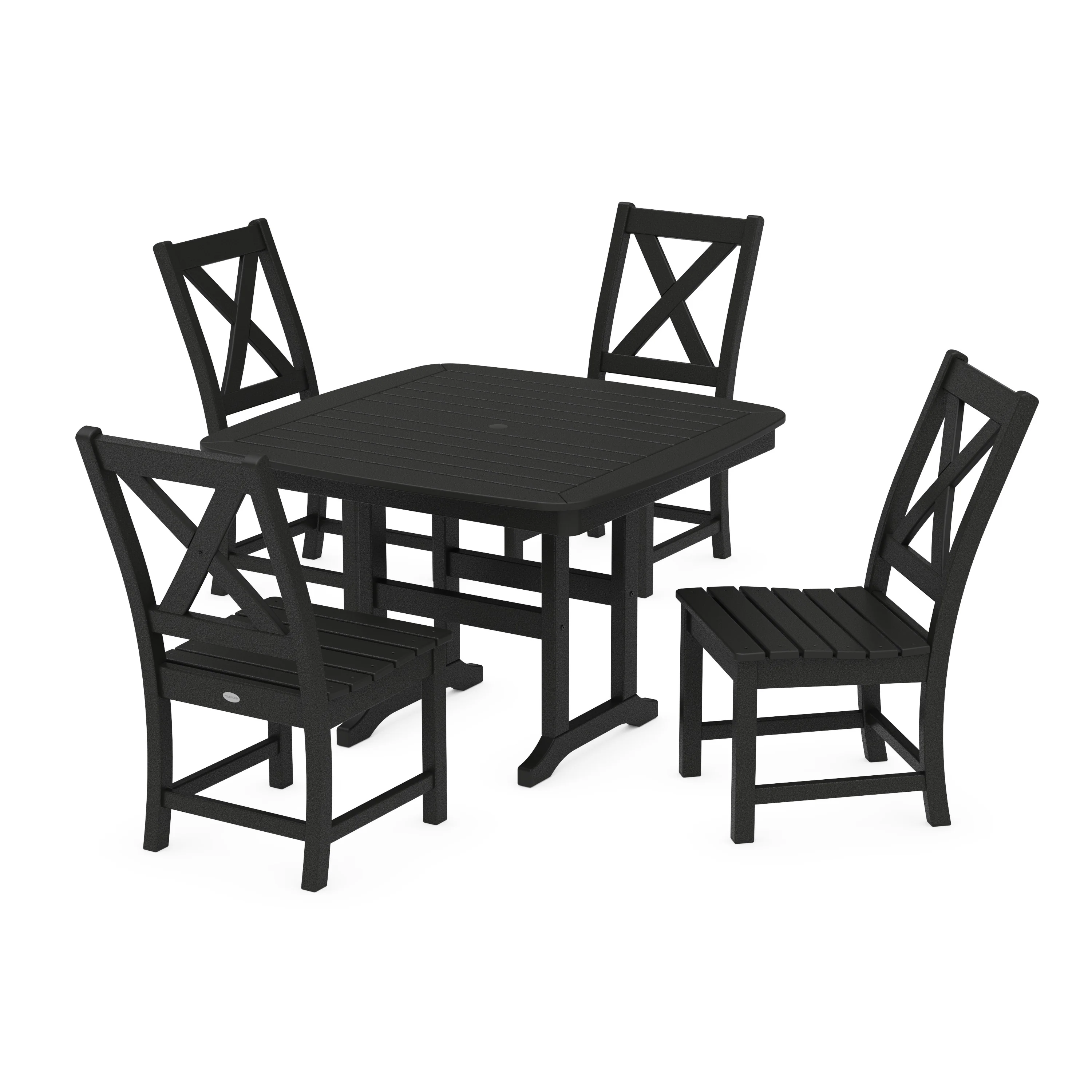 Braxton Side Chair 5-Piece Dining Set with Trestle Legs - Image 6