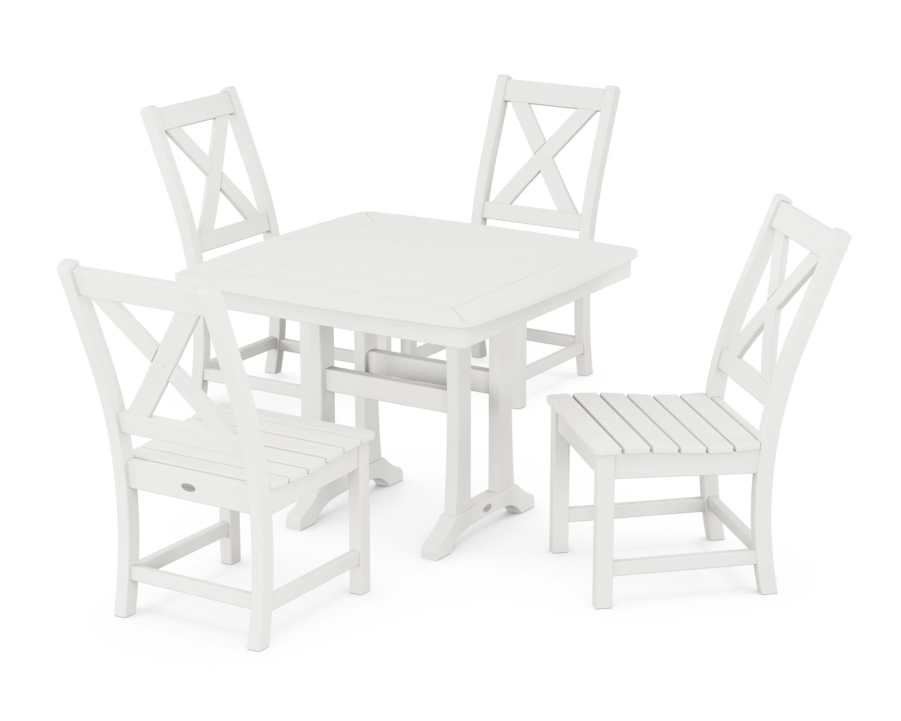 Braxton Side Chair 5-Piece Dining Set with Trestle Legs - Image 5
