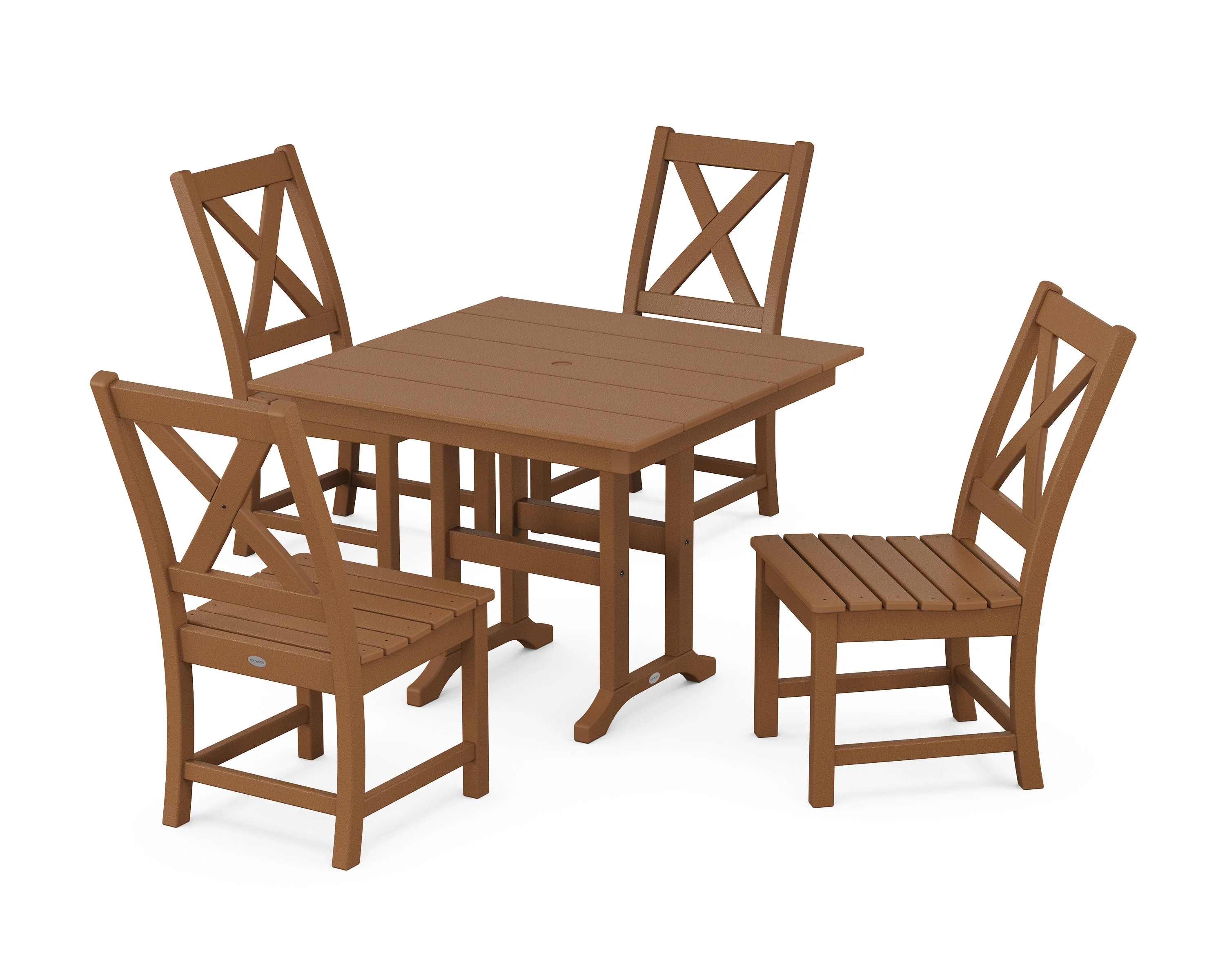 Braxton Side Chair 5-Piece Farmhouse Dining Set - Image 3