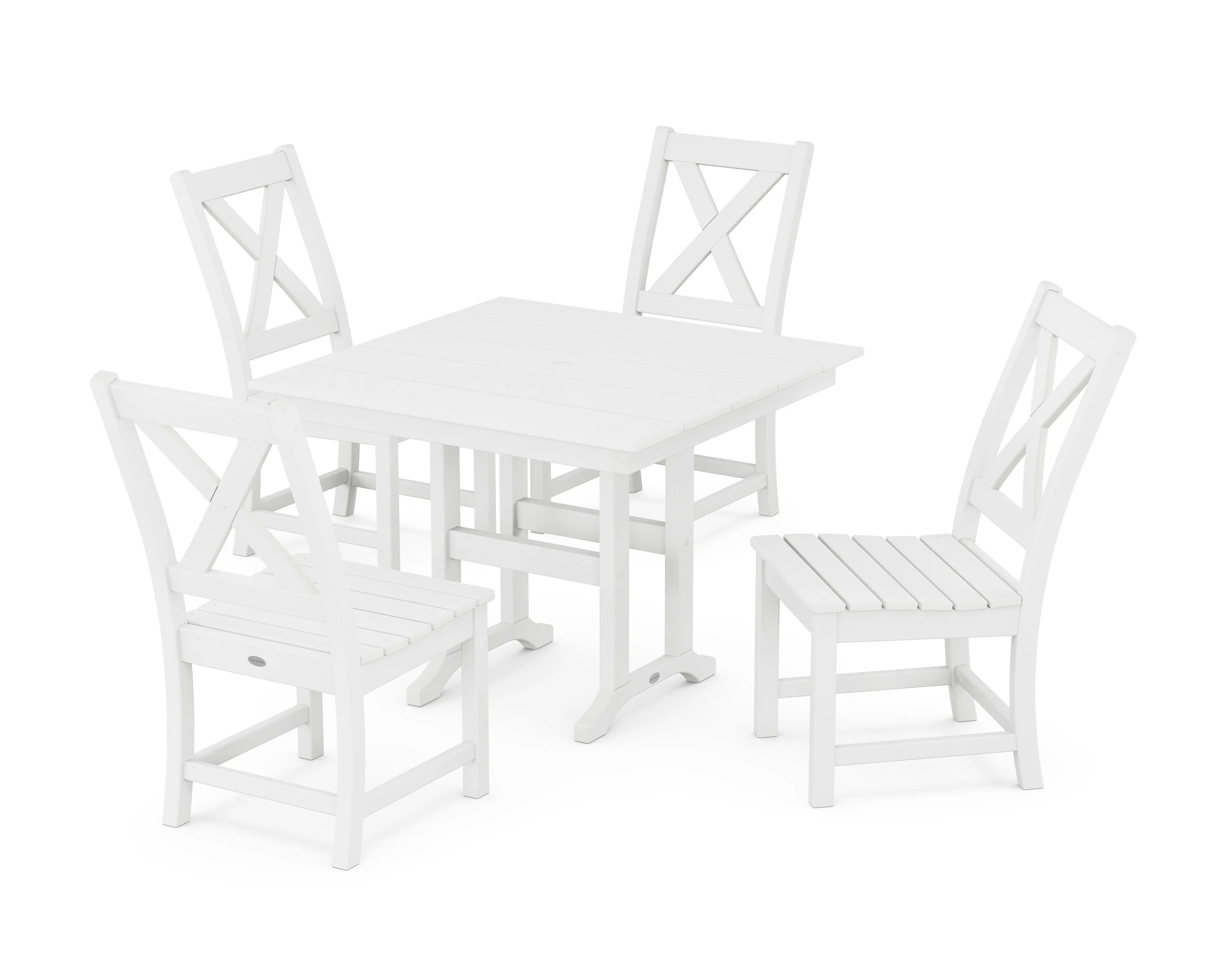 Braxton Side Chair 5-Piece Farmhouse Dining Set - Image 6