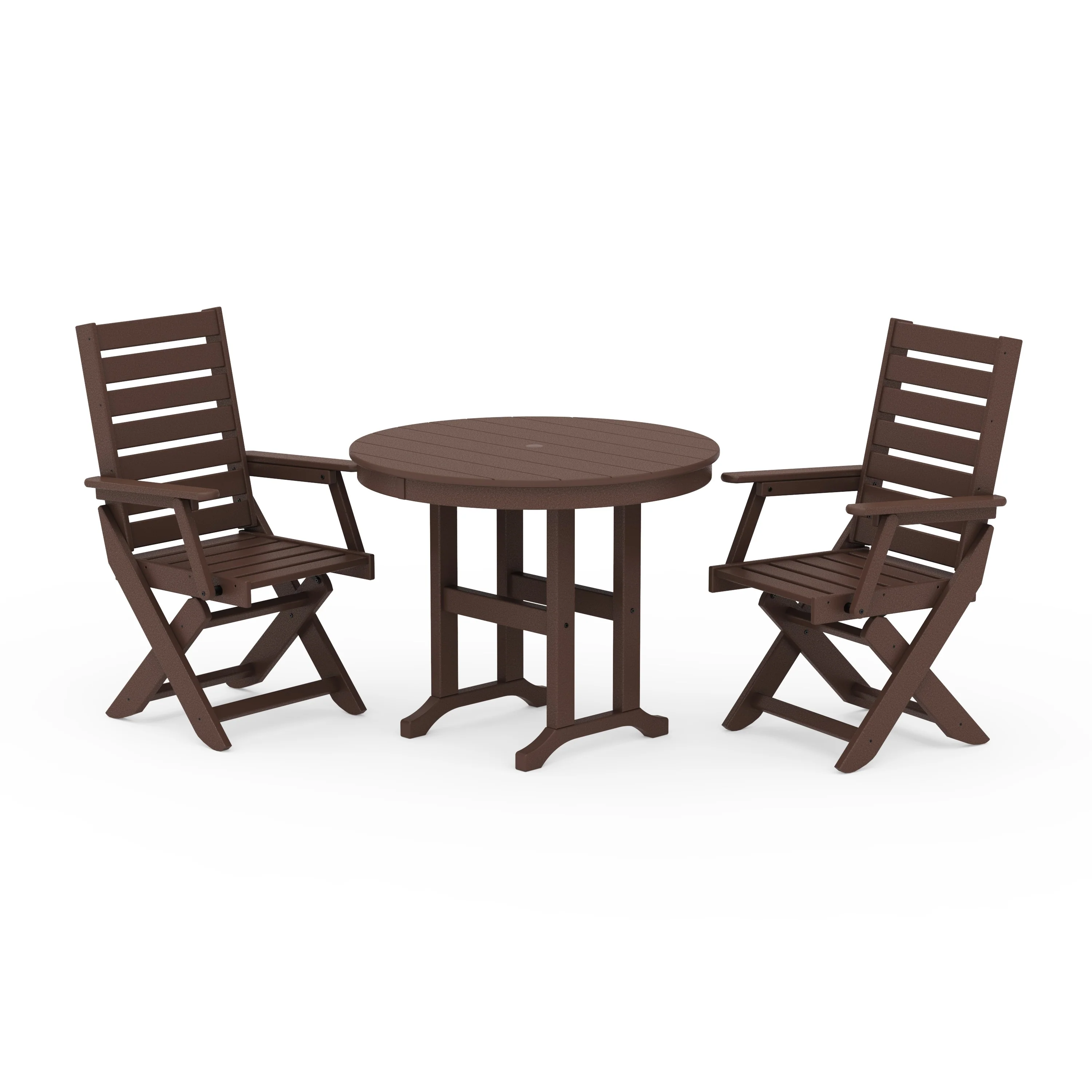 Captain Folding Chair 3-Piece Round Dining Set - Image 6