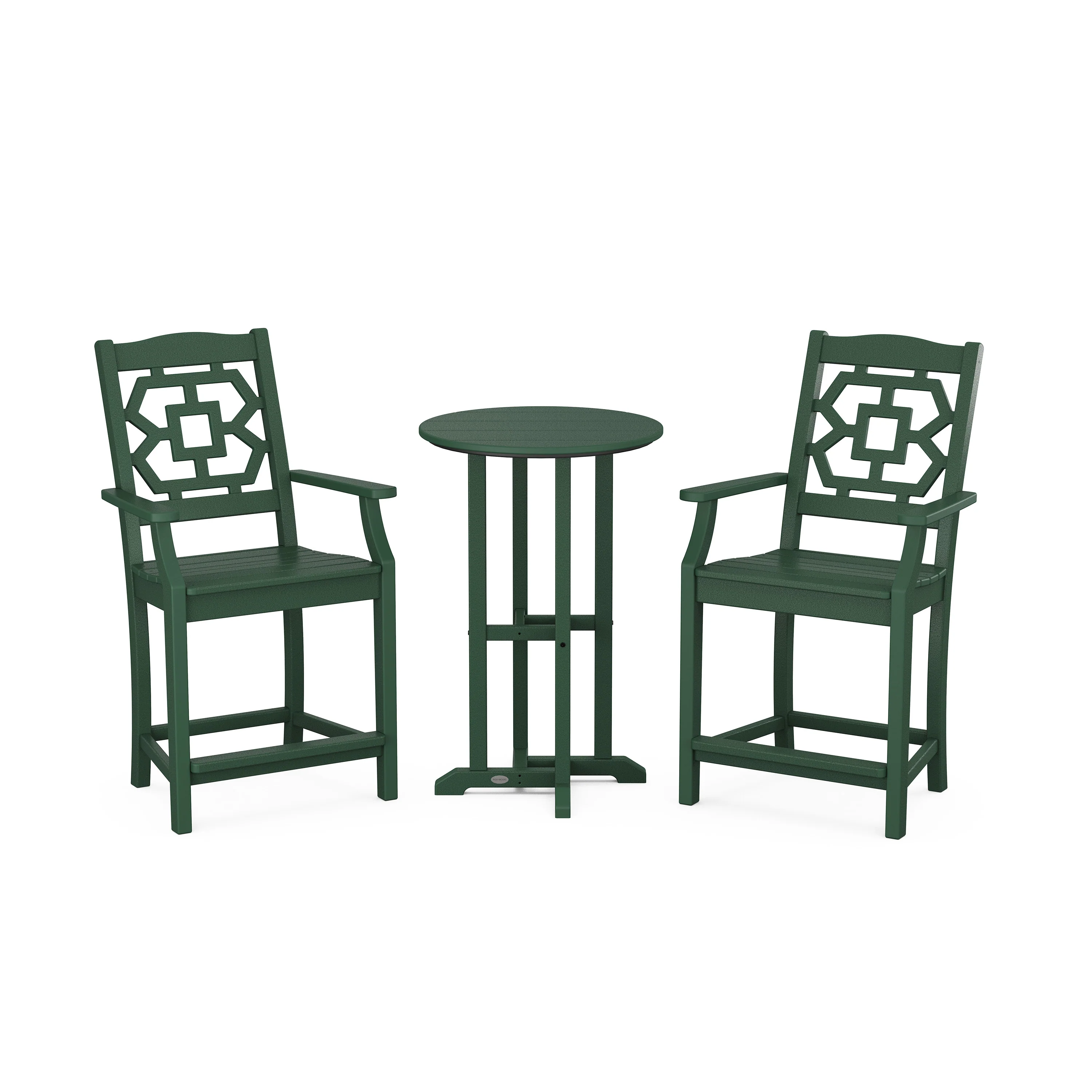 Chinoiserie 3-Piece Farmhouse Bistro Counter Set - Image 10