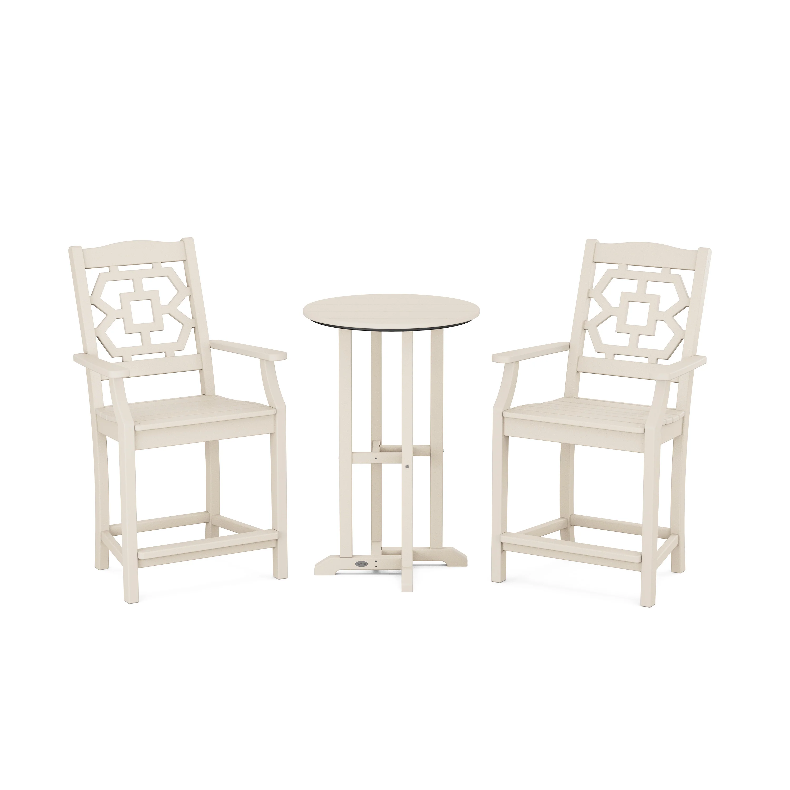 Chinoiserie 3-Piece Farmhouse Bistro Counter Set - Image 7
