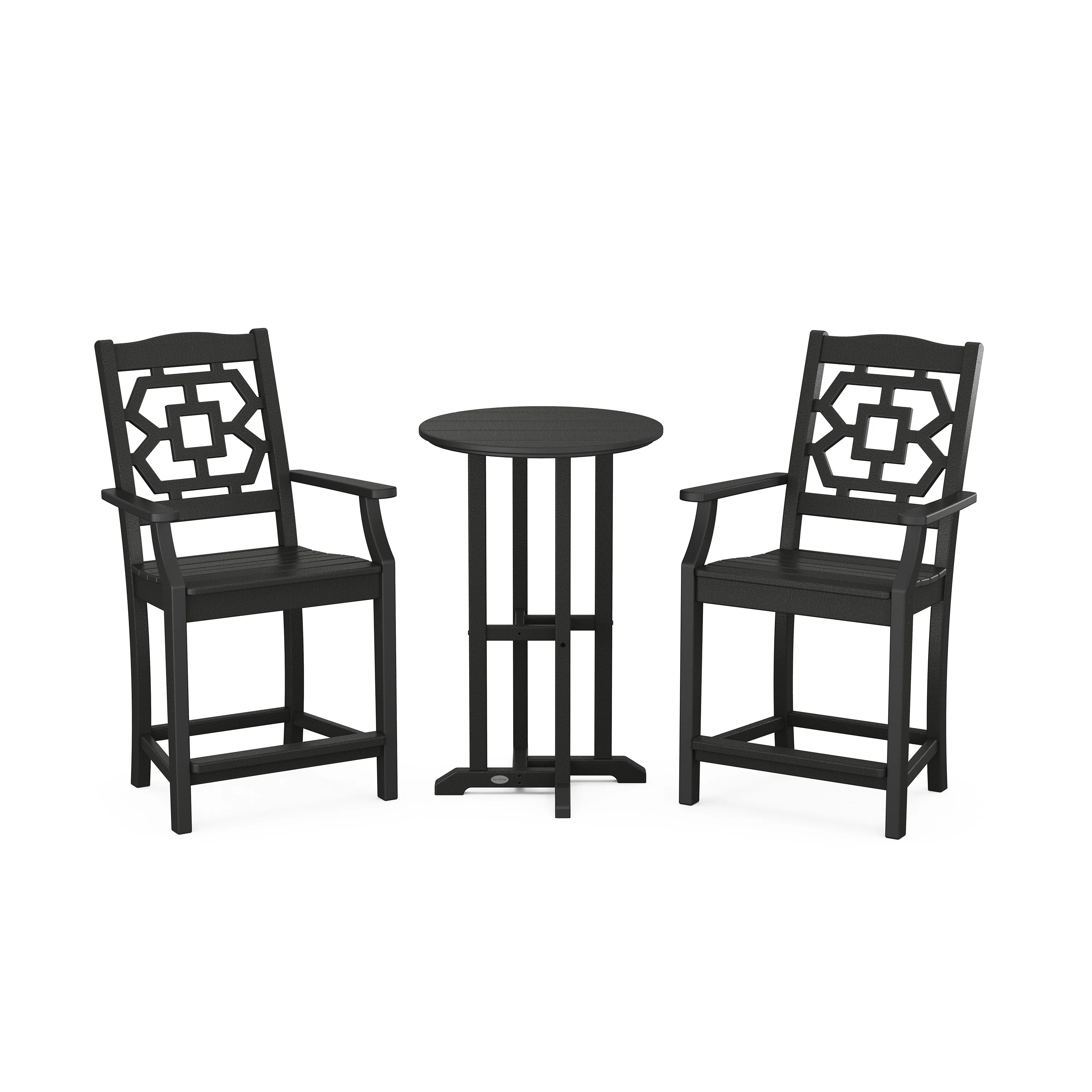 Chinoiserie 3-Piece Farmhouse Bistro Counter Set - Image 9