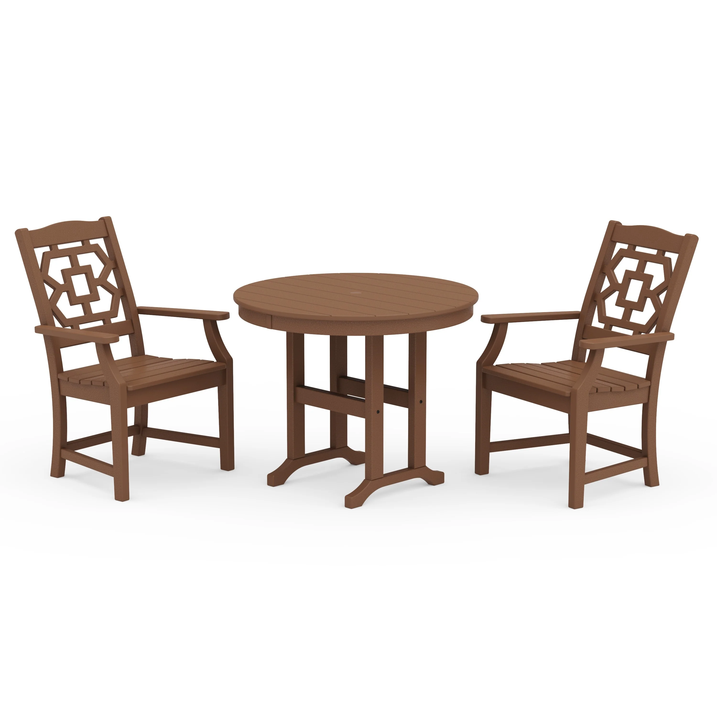Chinoiserie 3-Piece Farmhouse Dining Set - Image 10