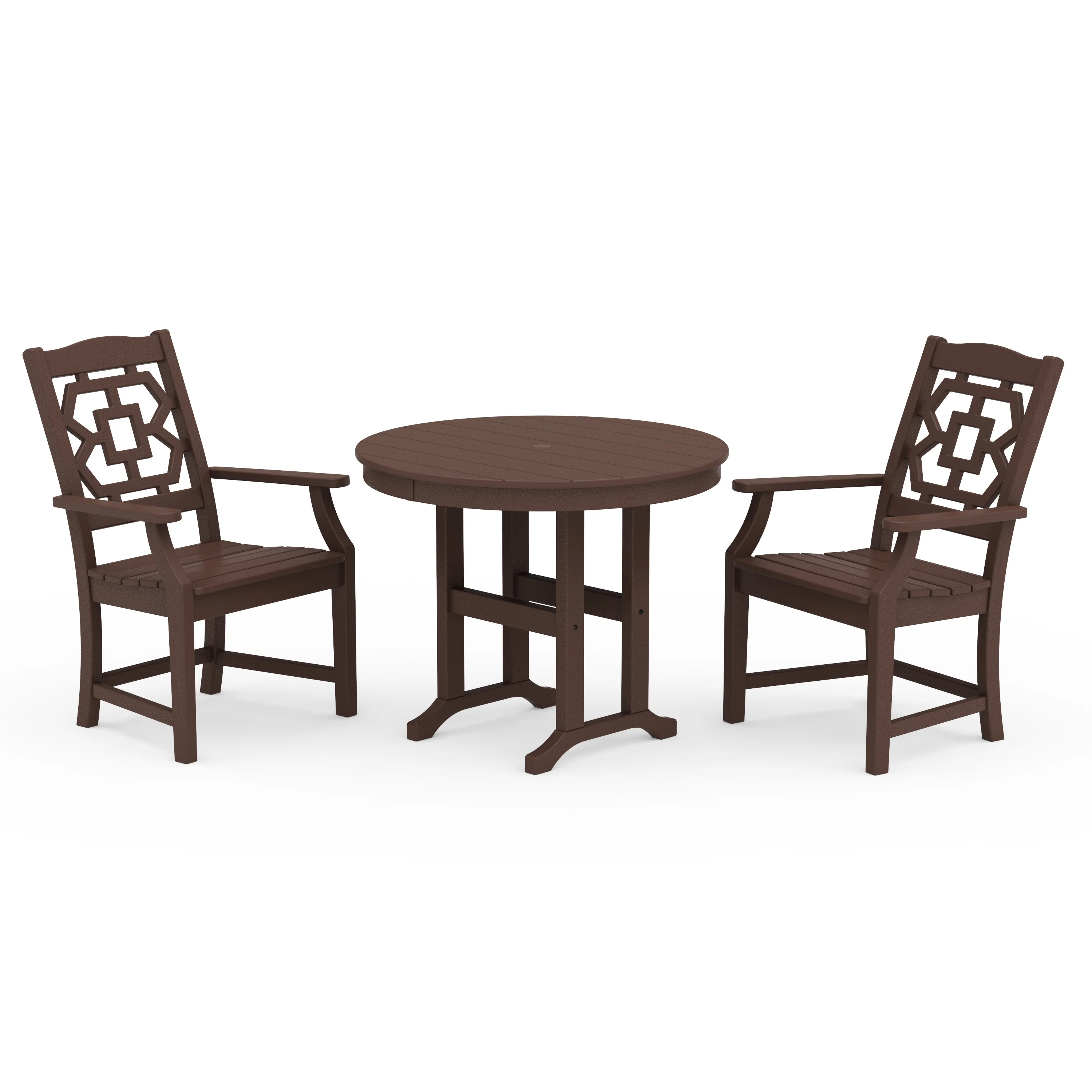 Chinoiserie 3-Piece Farmhouse Dining Set - Image 5
