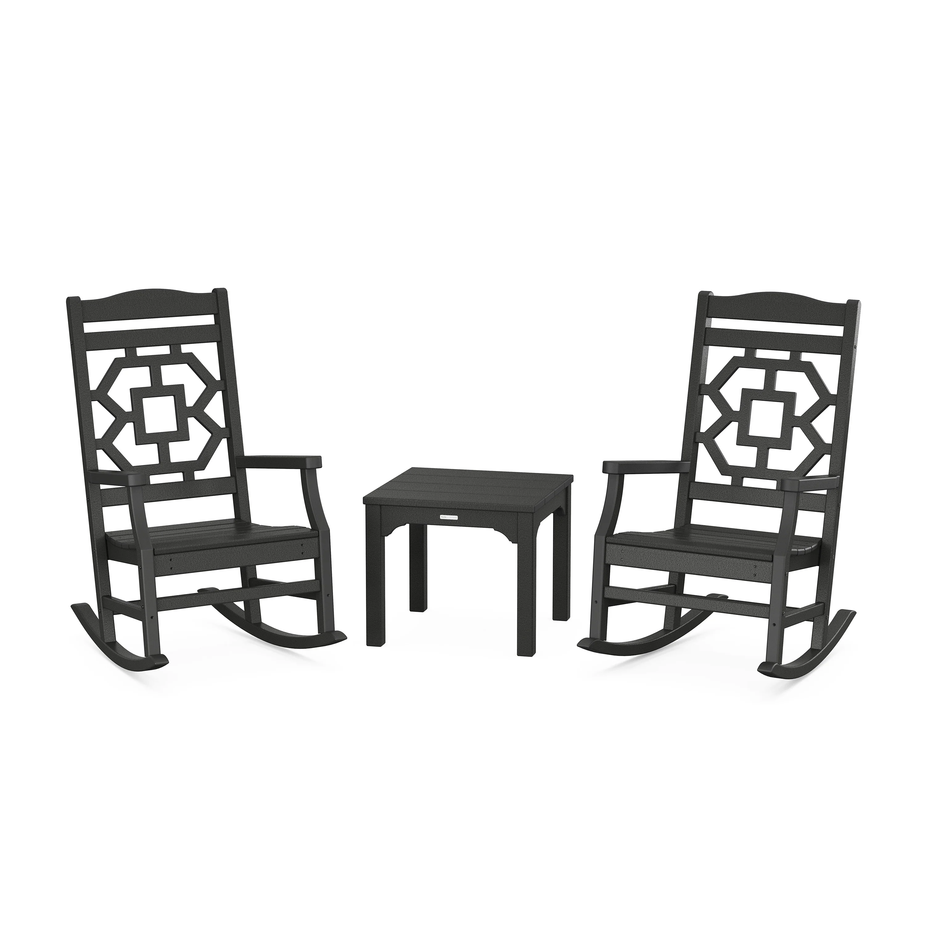 Chinoiserie 3-Piece Rocking Chair Set - Image 13