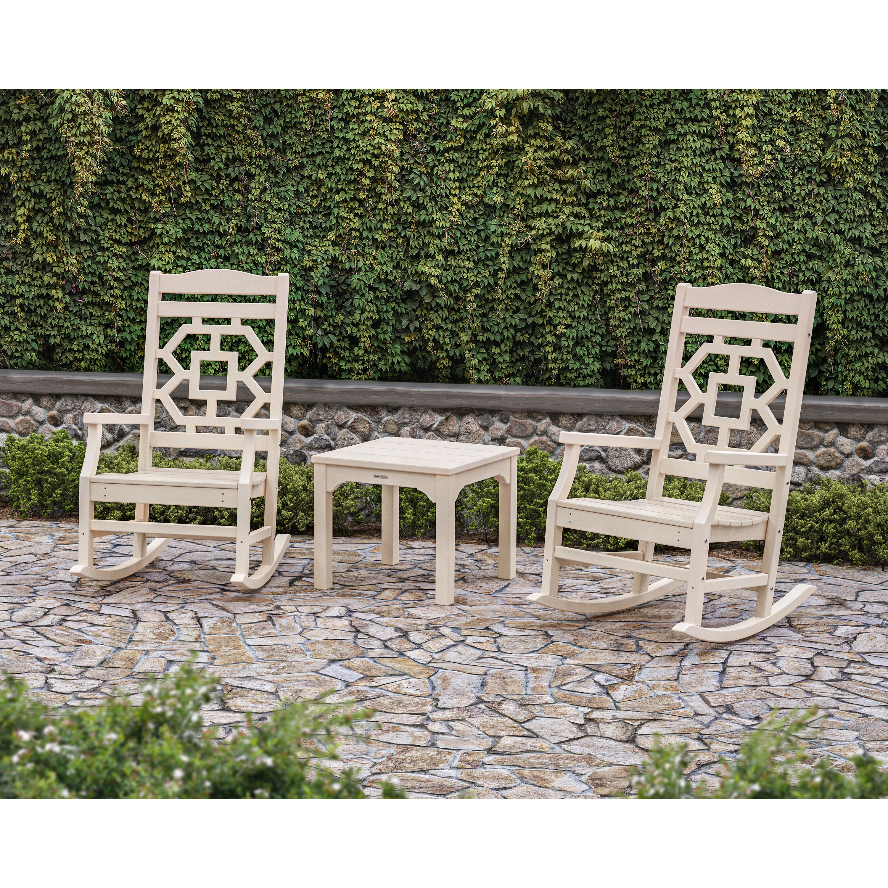 Chinoiserie 3-Piece Rocking Chair Set - Image 8