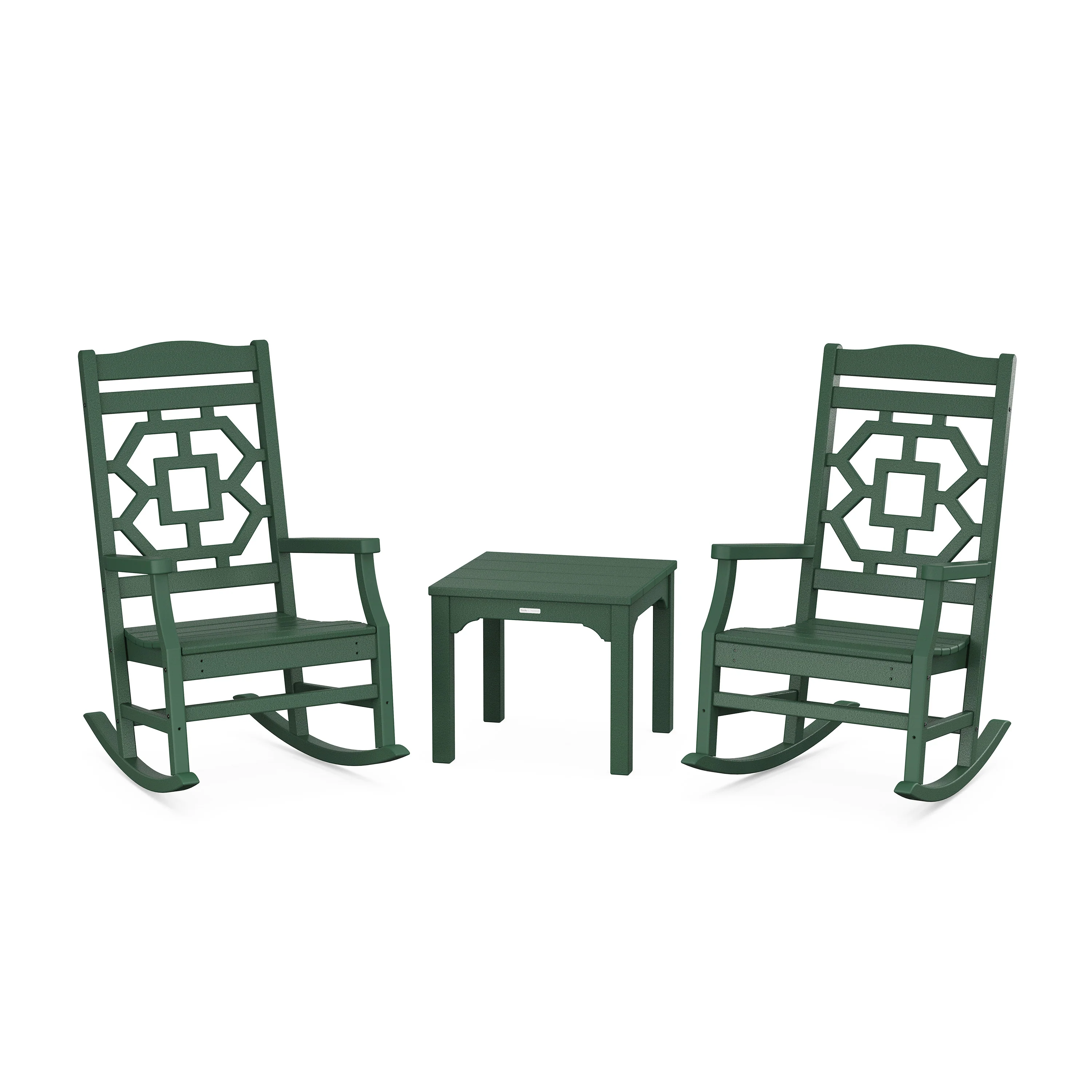 Chinoiserie 3-Piece Rocking Chair Set - Image 9