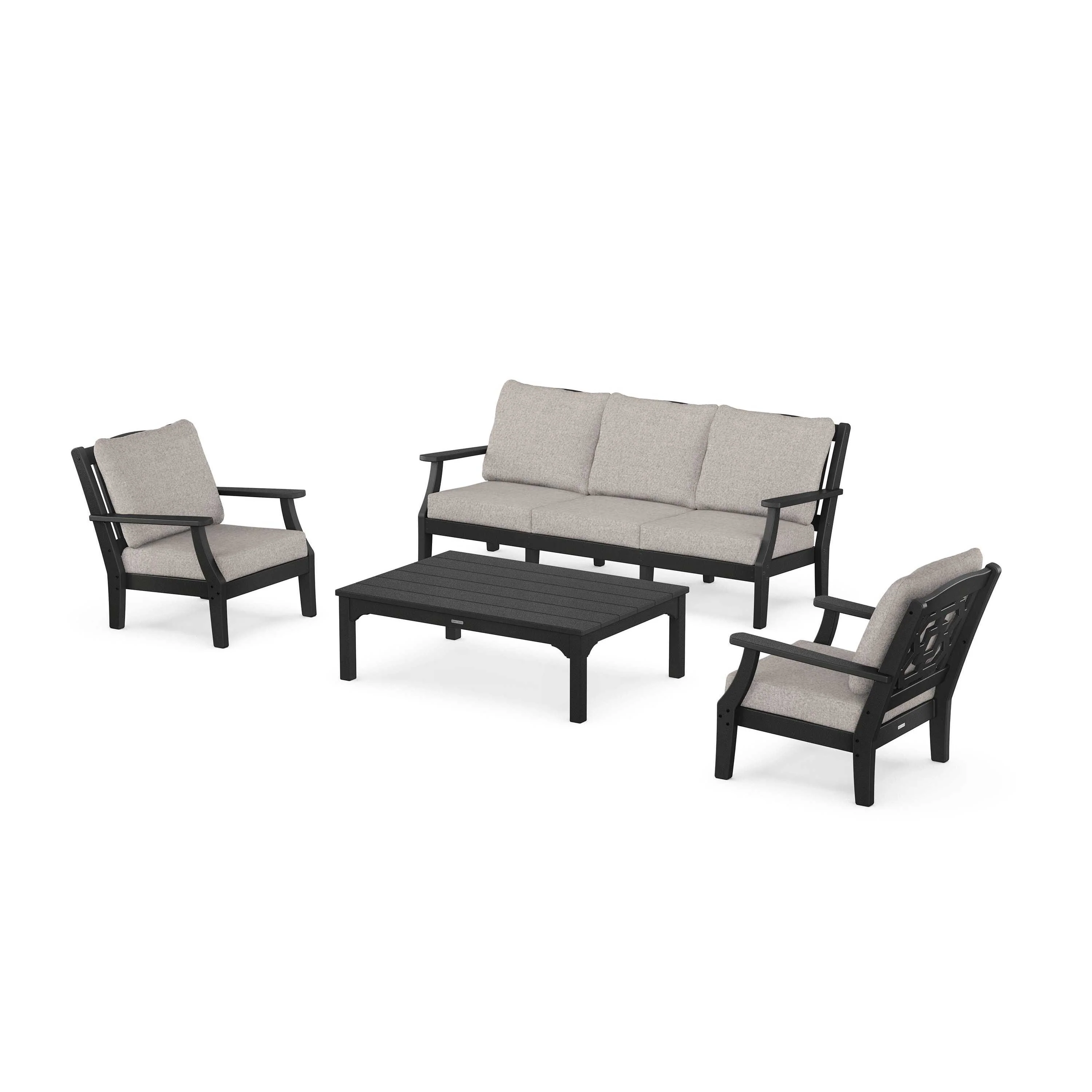 Chinoiserie 4-Piece Deep Seating Set with Sofa - Image 112