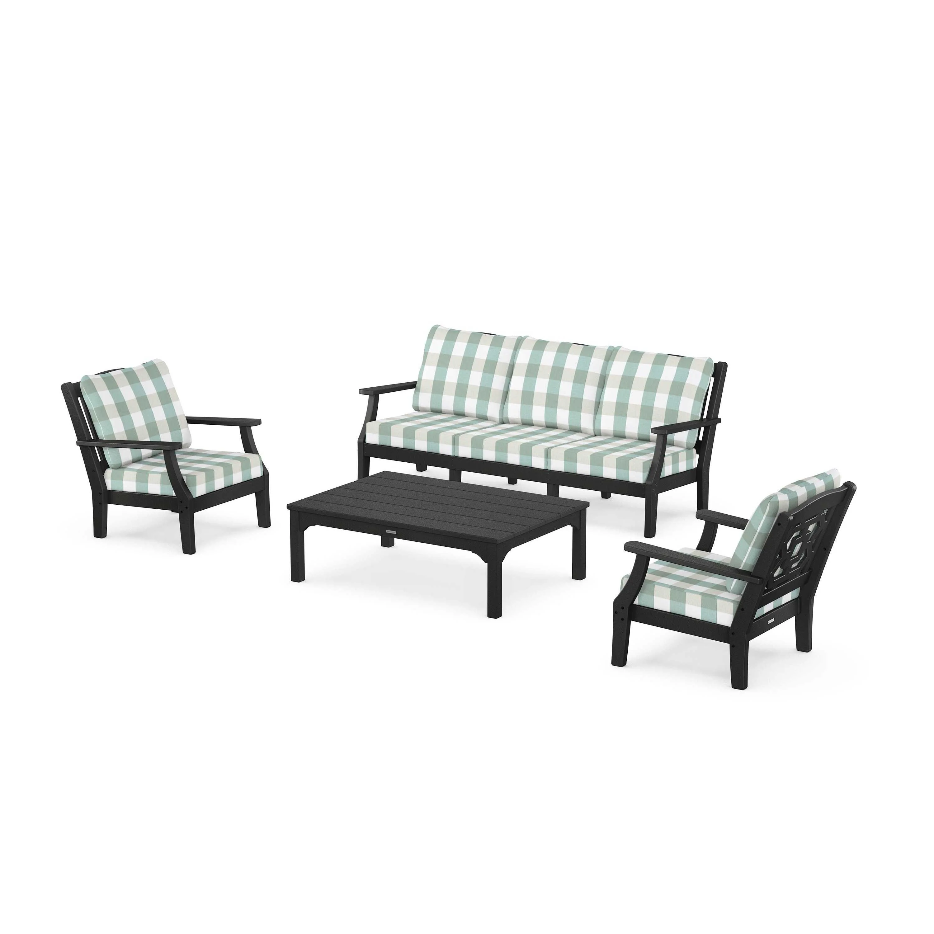 Chinoiserie 4-Piece Deep Seating Set with Sofa - Image 132