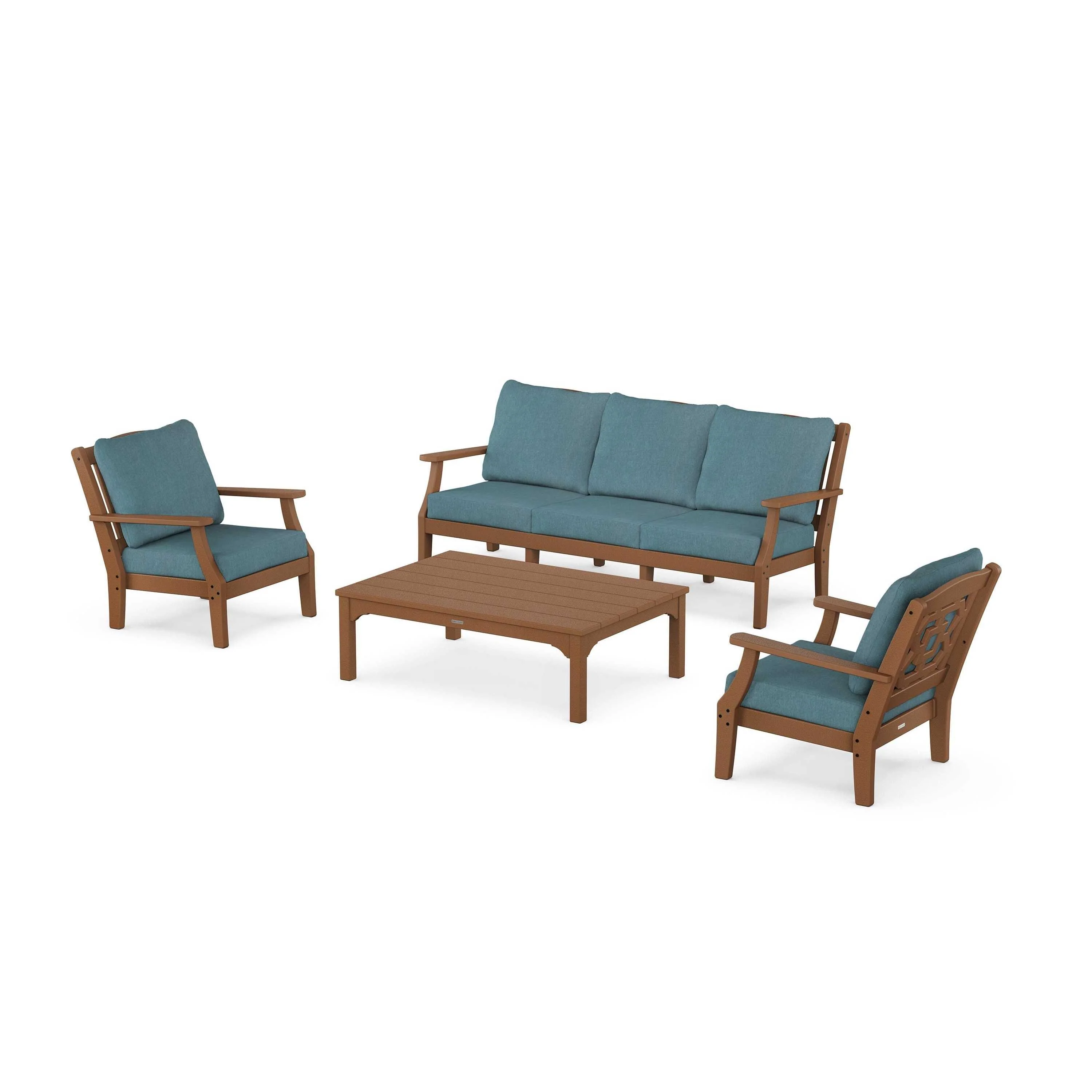 Chinoiserie 4-Piece Deep Seating Set with Sofa - Image 140