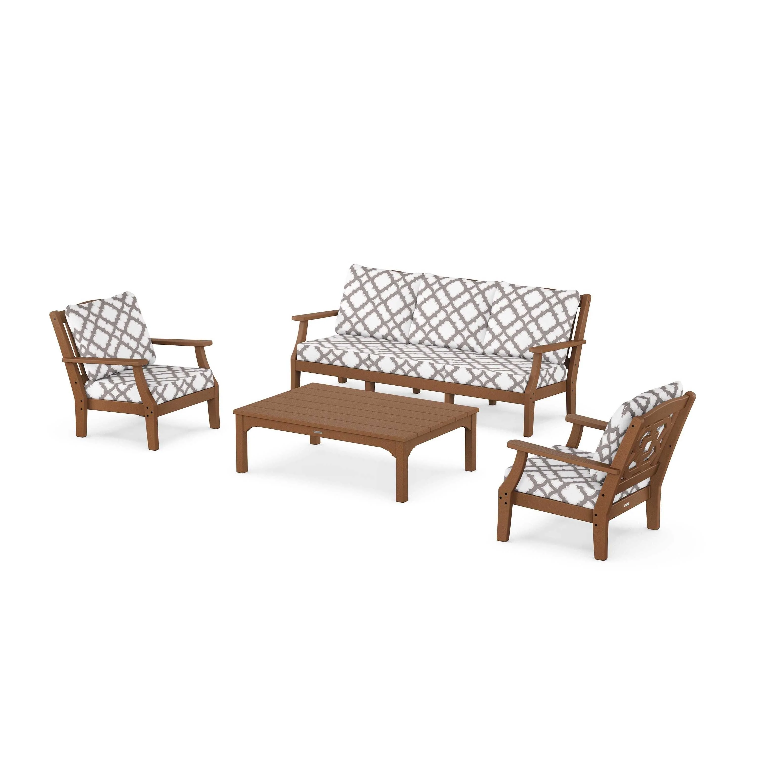 Chinoiserie 4-Piece Deep Seating Set with Sofa - Image 155