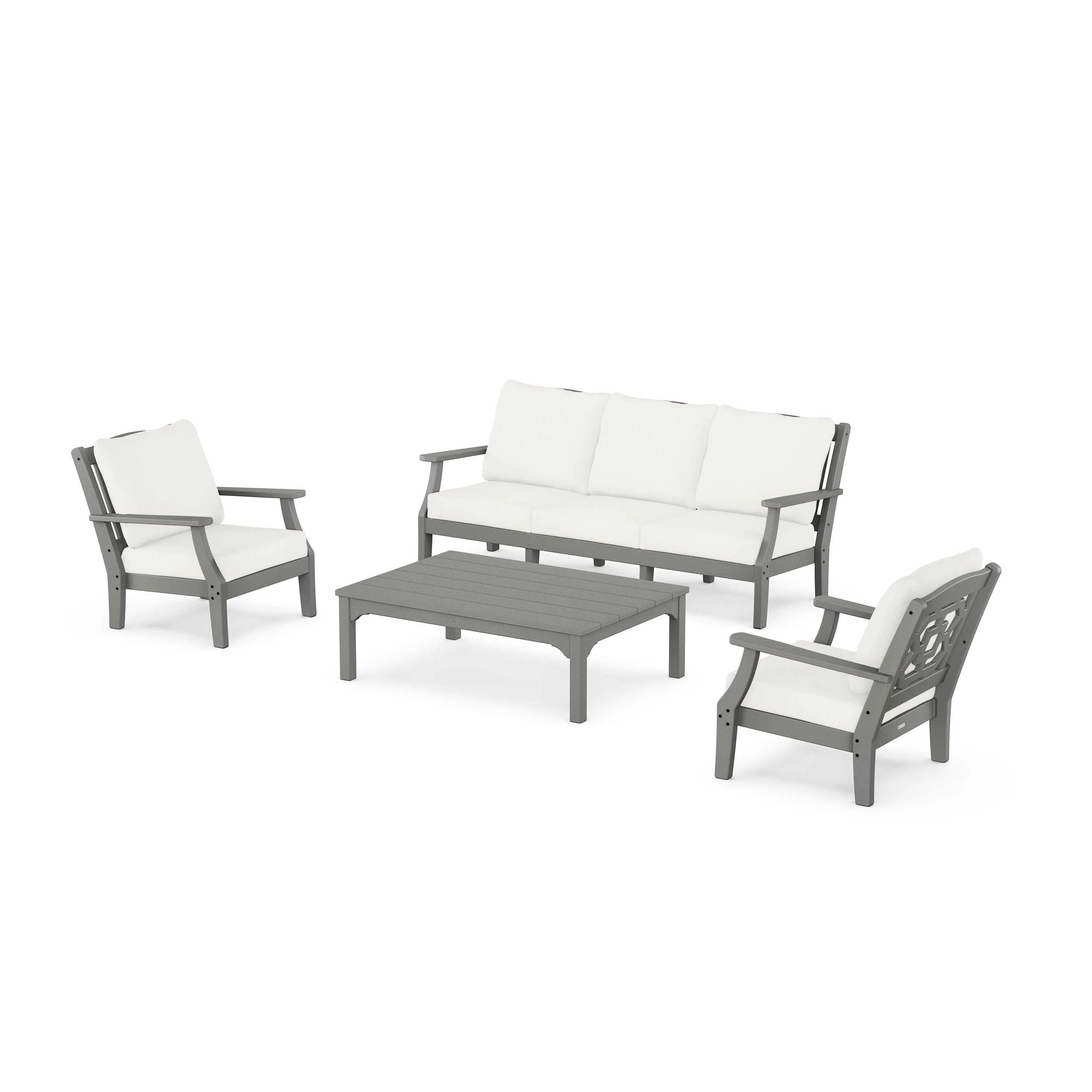 Chinoiserie 4-Piece Deep Seating Set with Sofa - Image 165