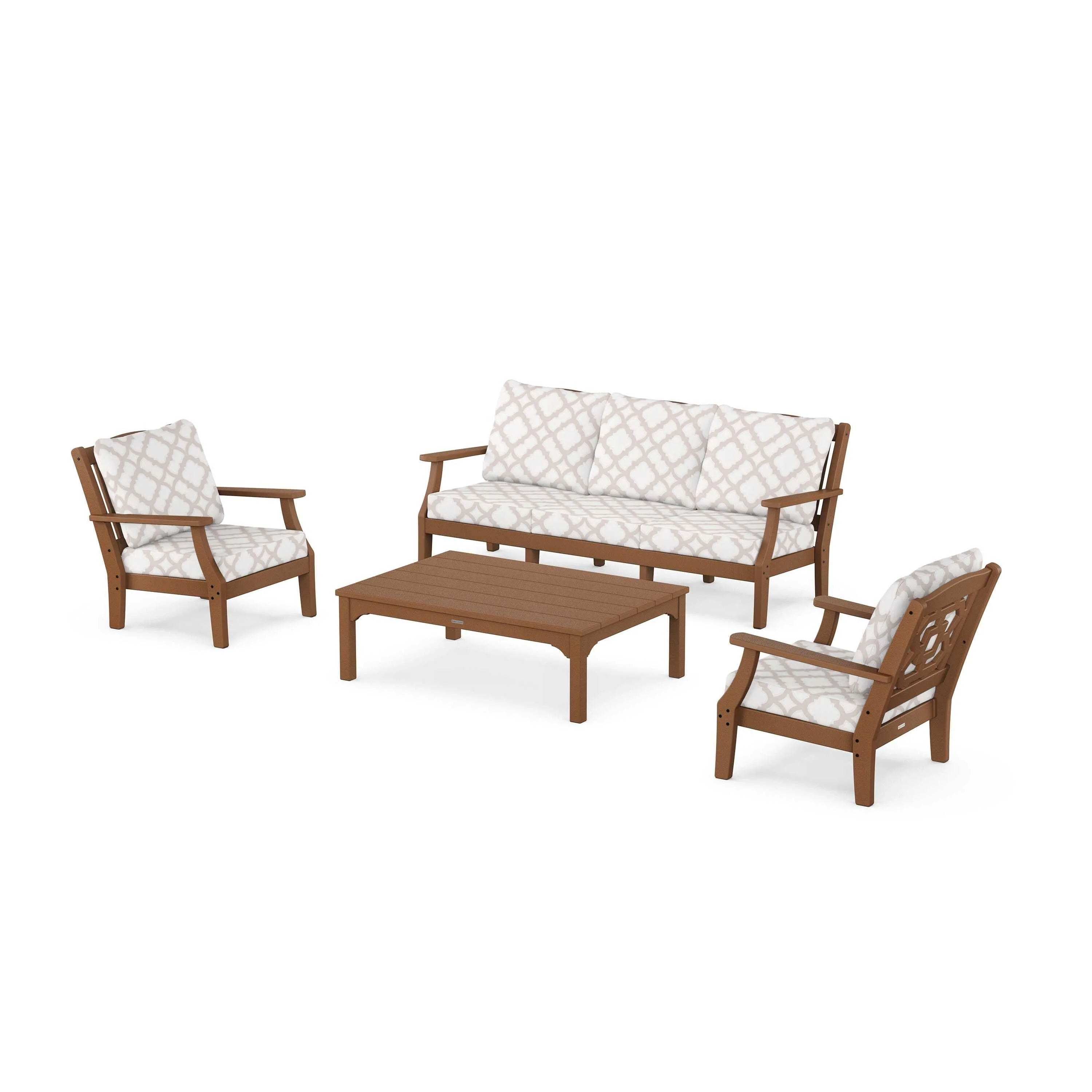 Chinoiserie 4-Piece Deep Seating Set with Sofa - Image 166