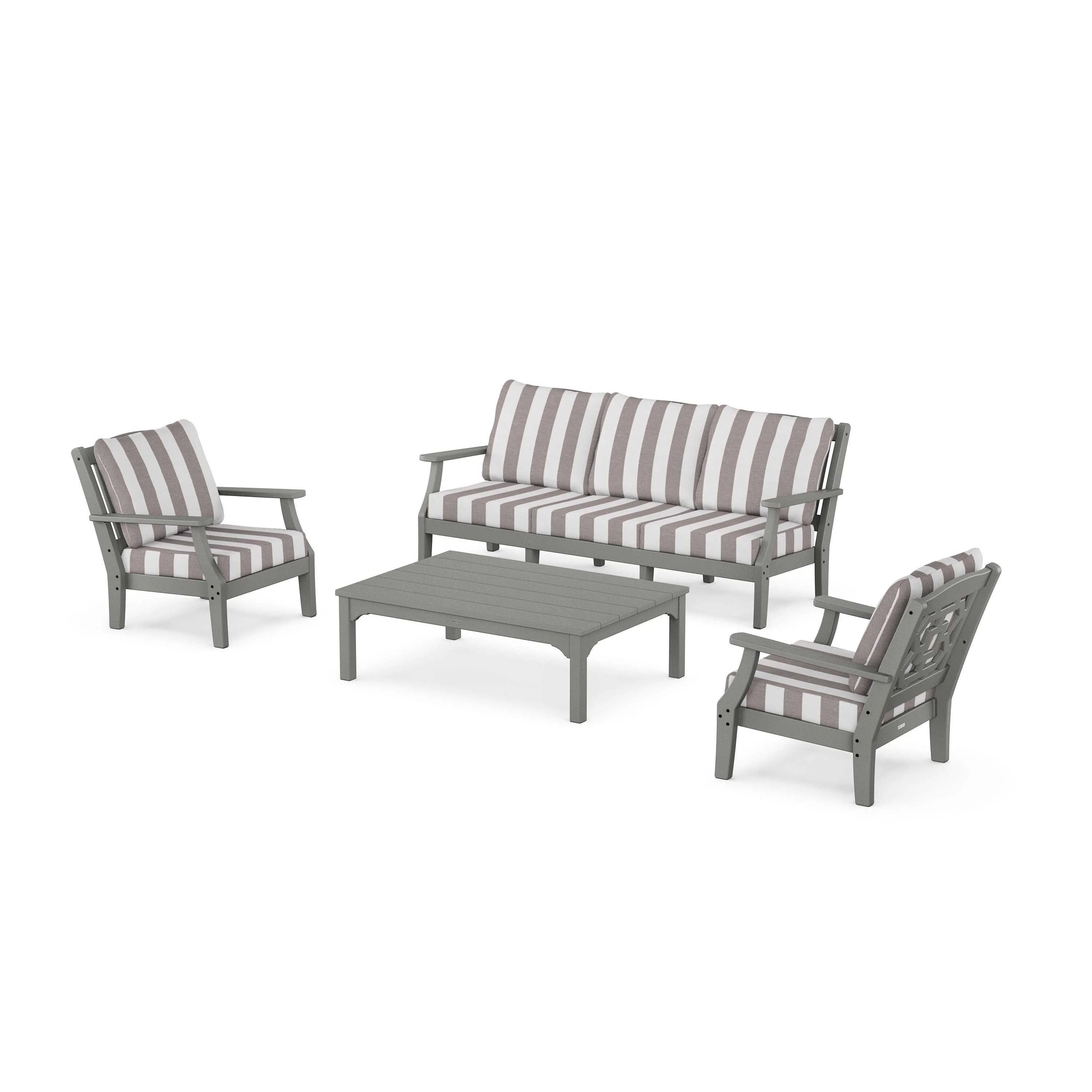Chinoiserie 4-Piece Deep Seating Set with Sofa - Image 187