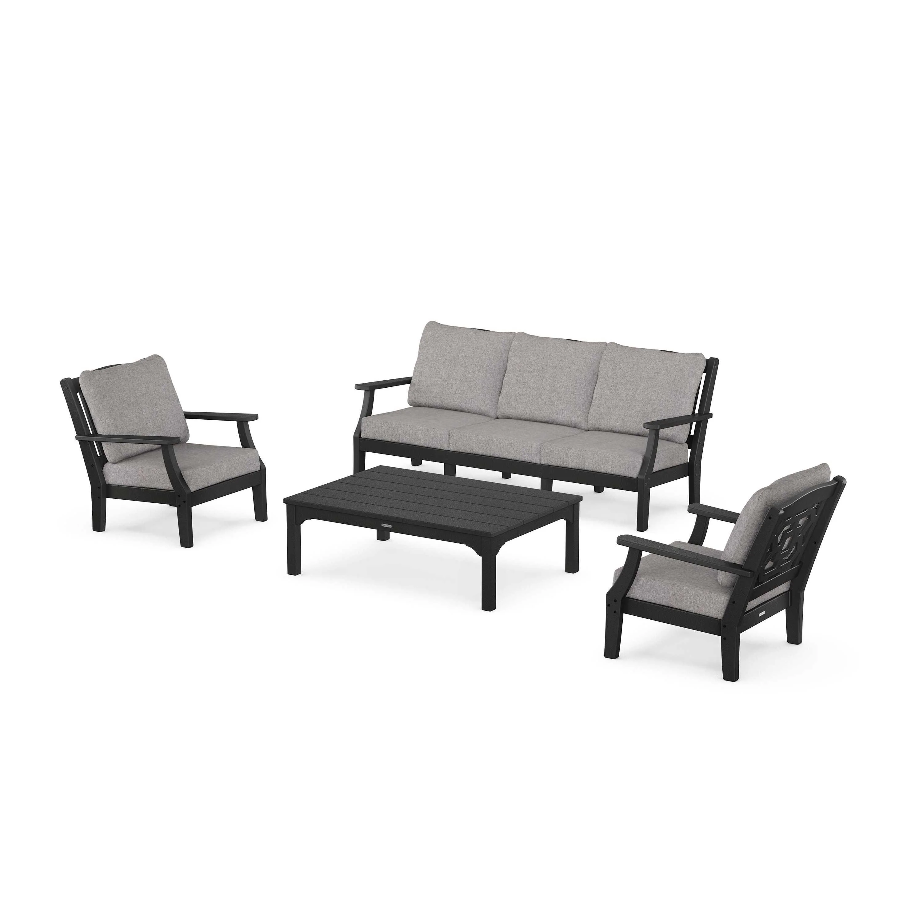 Chinoiserie 4-Piece Deep Seating Set with Sofa - Image 208