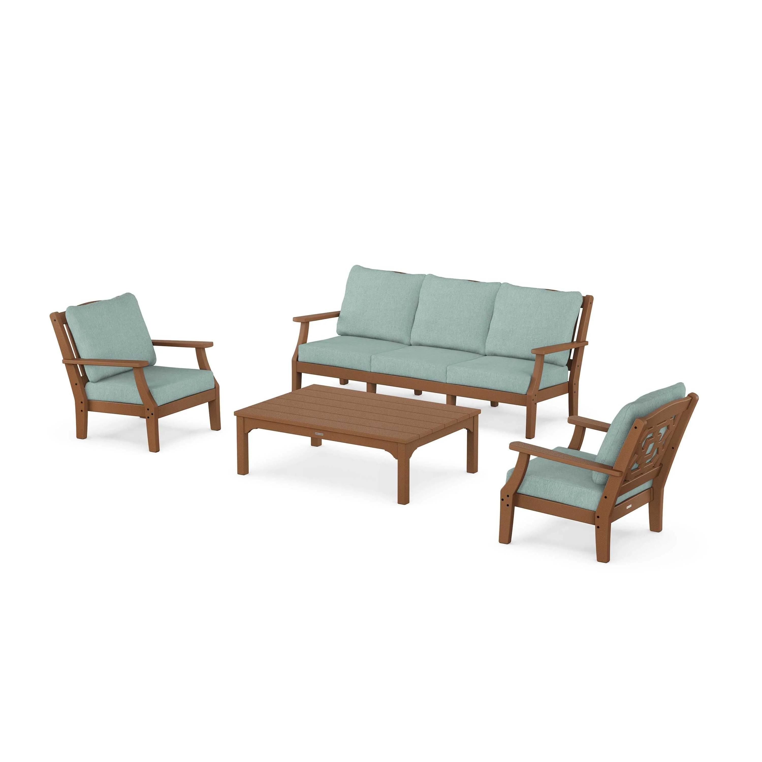 Chinoiserie 4-Piece Deep Seating Set with Sofa - Image 41
