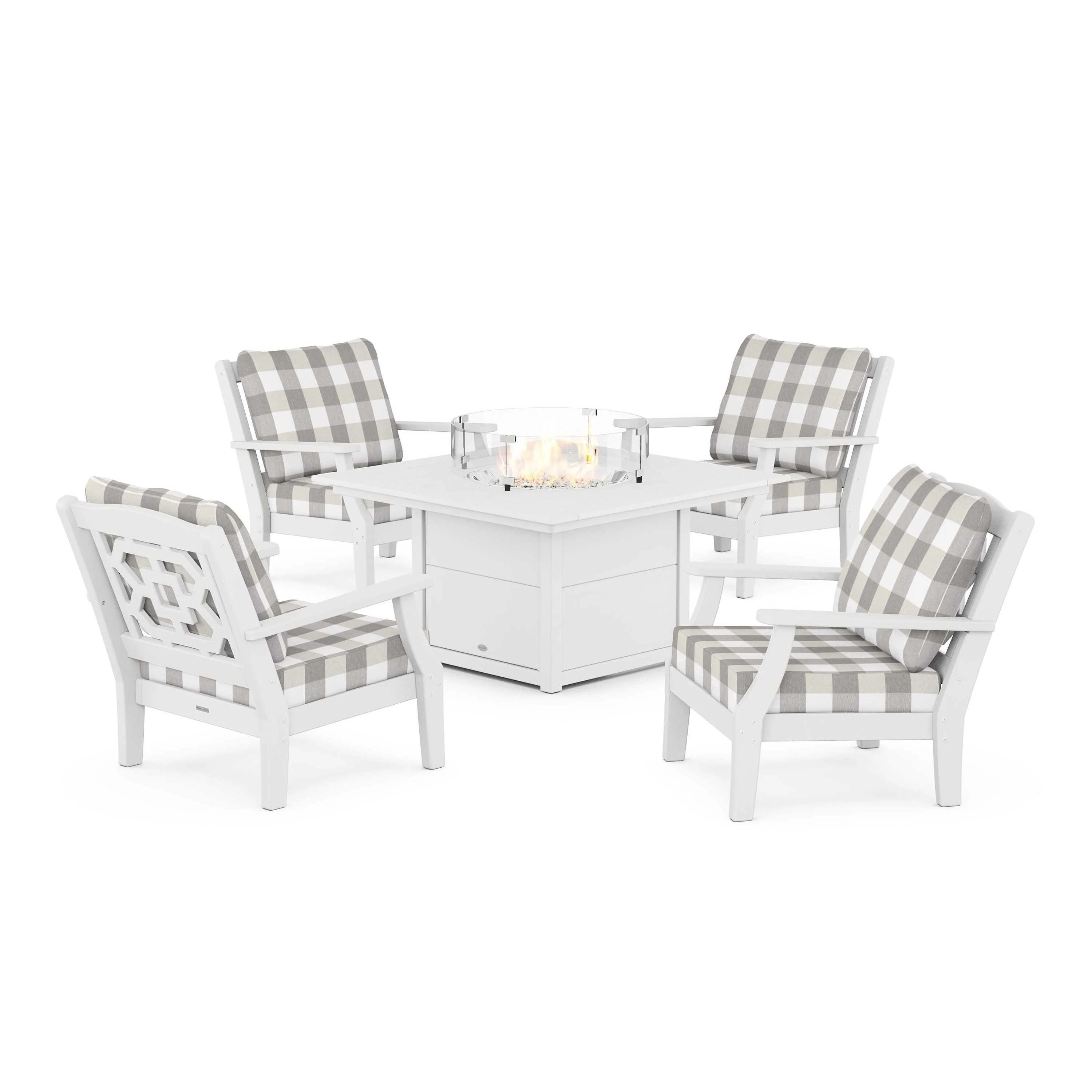 Chinoiserie 5-Piece Deep Seating Set with Fire Pit Table - Image 113