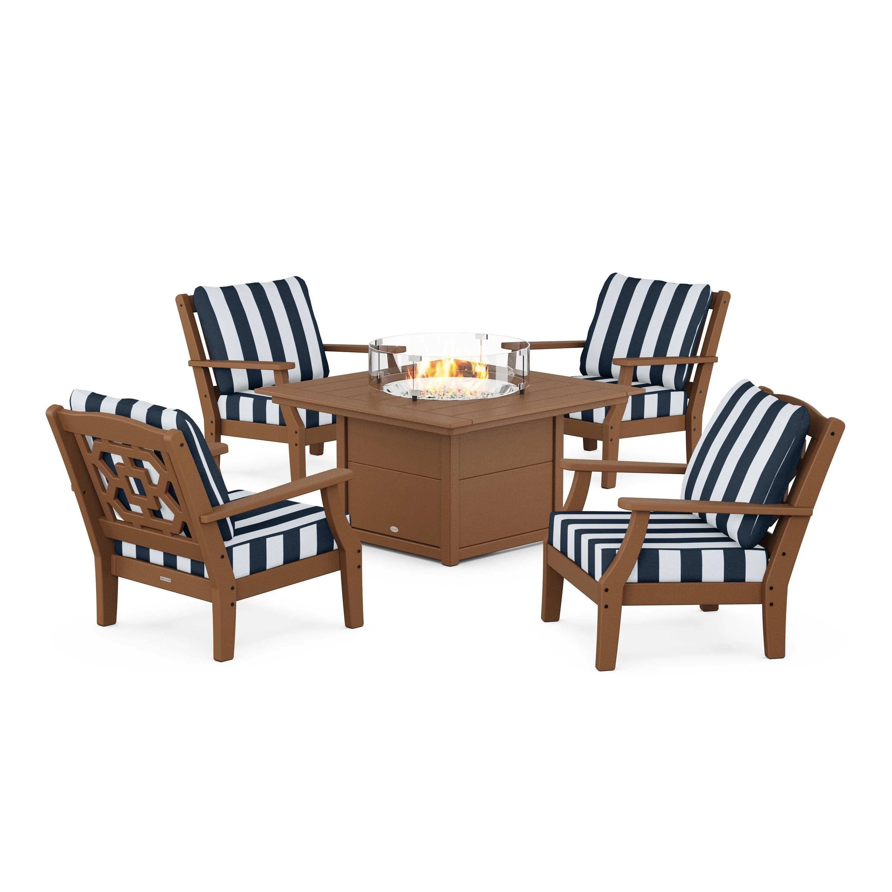 Chinoiserie 5-Piece Deep Seating Set with Fire Pit Table - Image 119