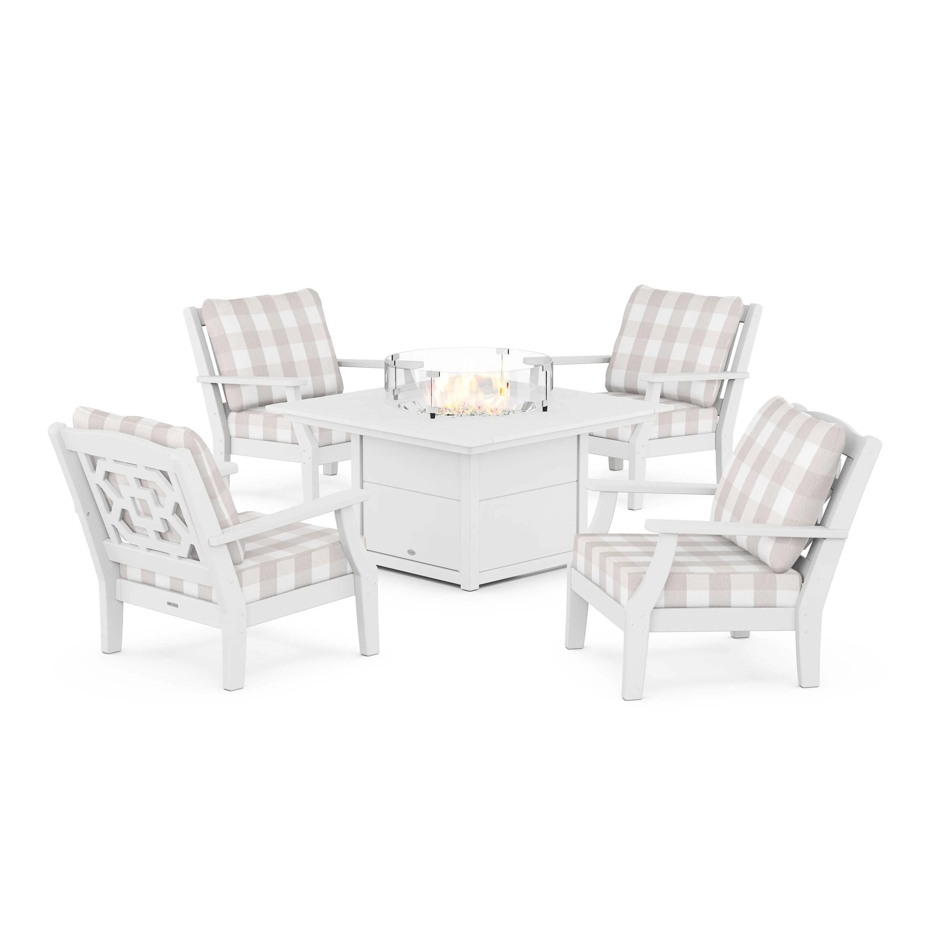 Chinoiserie 5-Piece Deep Seating Set with Fire Pit Table - Image 124