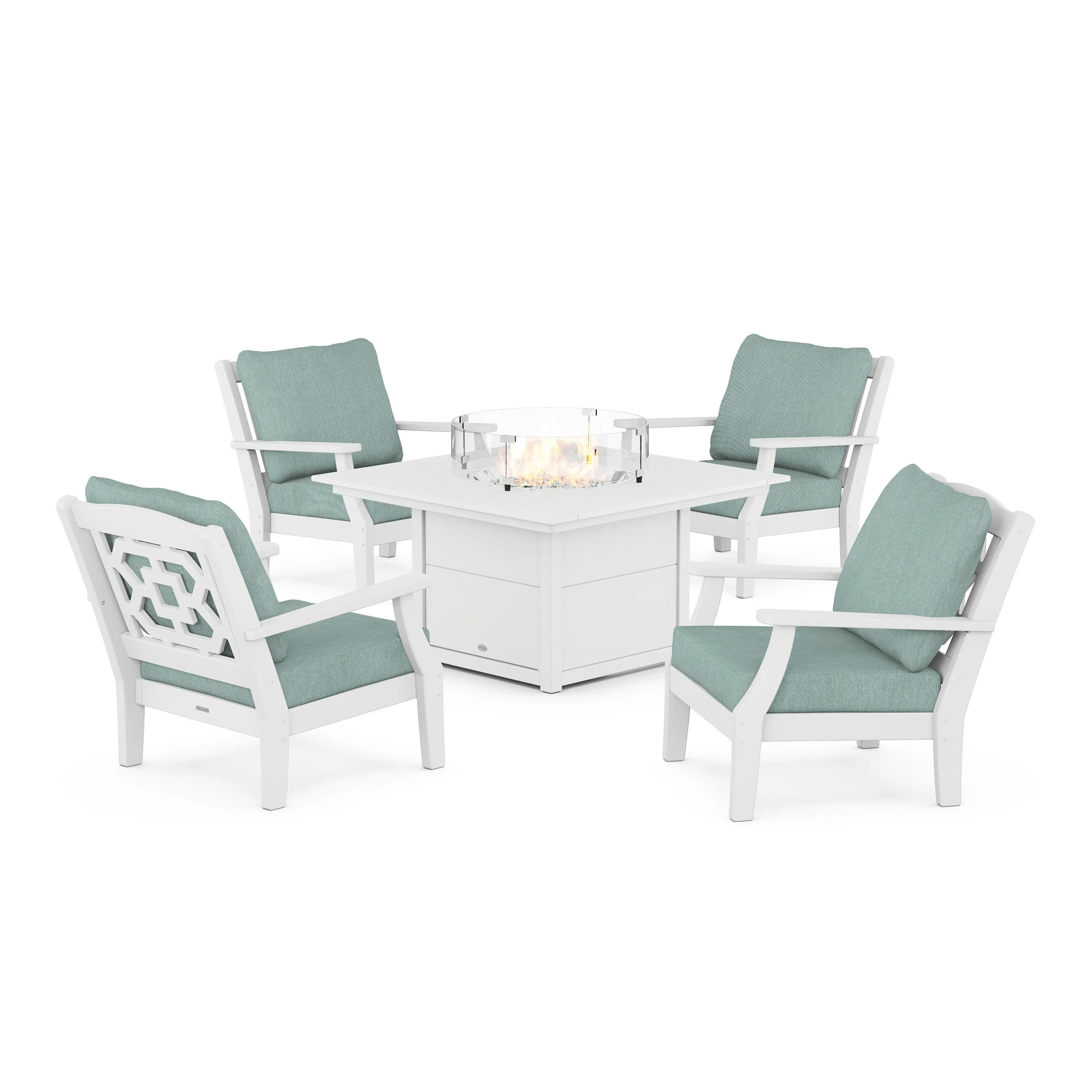 Chinoiserie 5-Piece Deep Seating Set with Fire Pit Table - Image 23