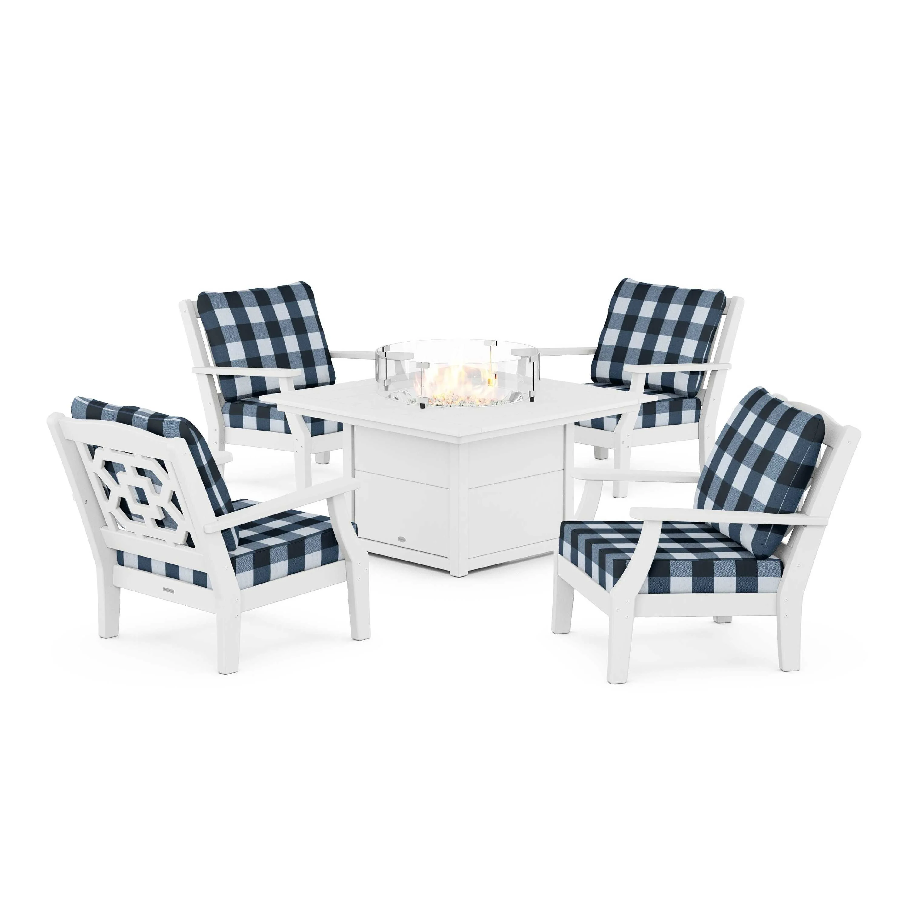 Chinoiserie 5-Piece Deep Seating Set with Fire Pit Table - Image 71