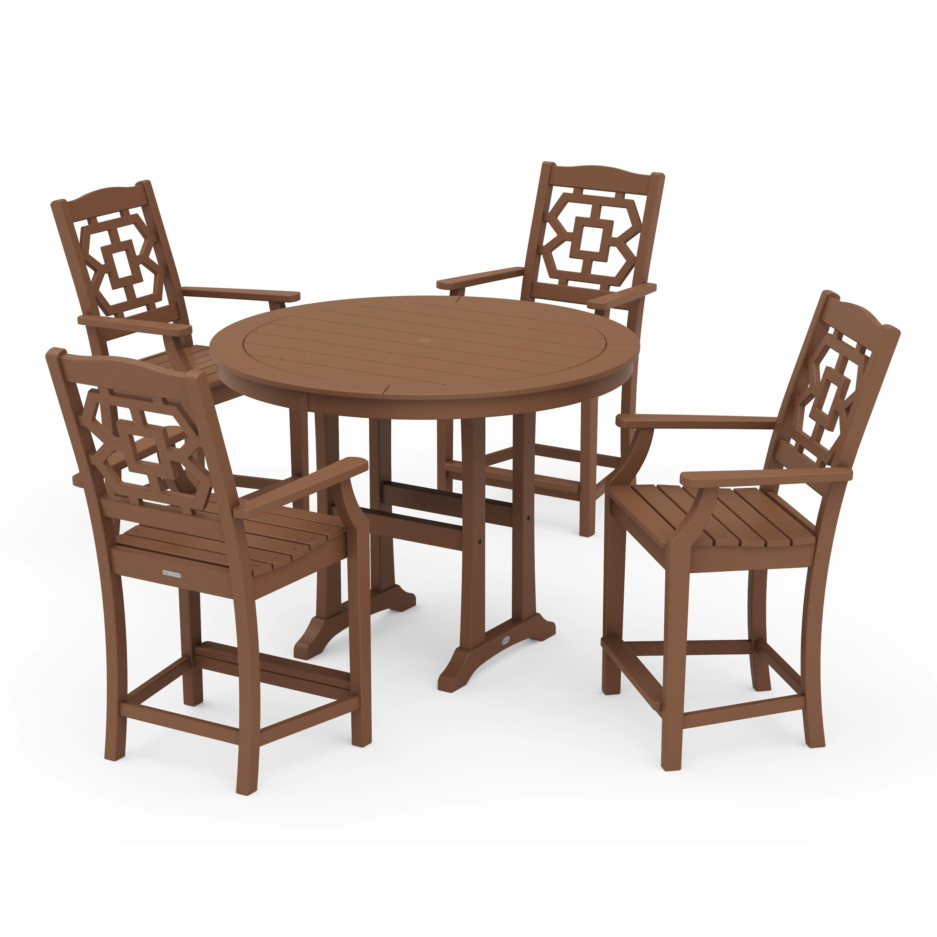 Chinoiserie 5-Piece Round Counter Set - Image 7