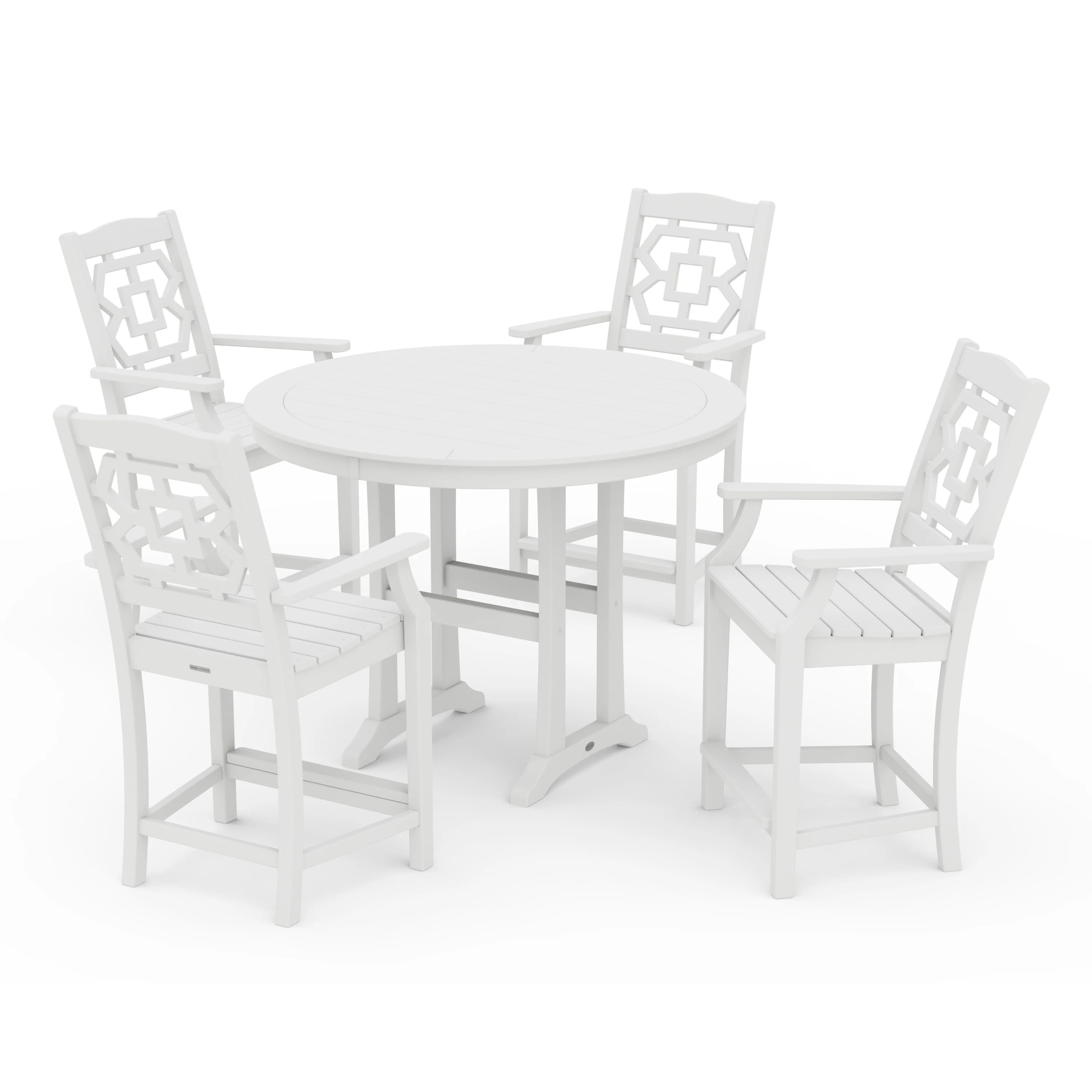 Chinoiserie 5-Piece Round Counter Set - Image 8