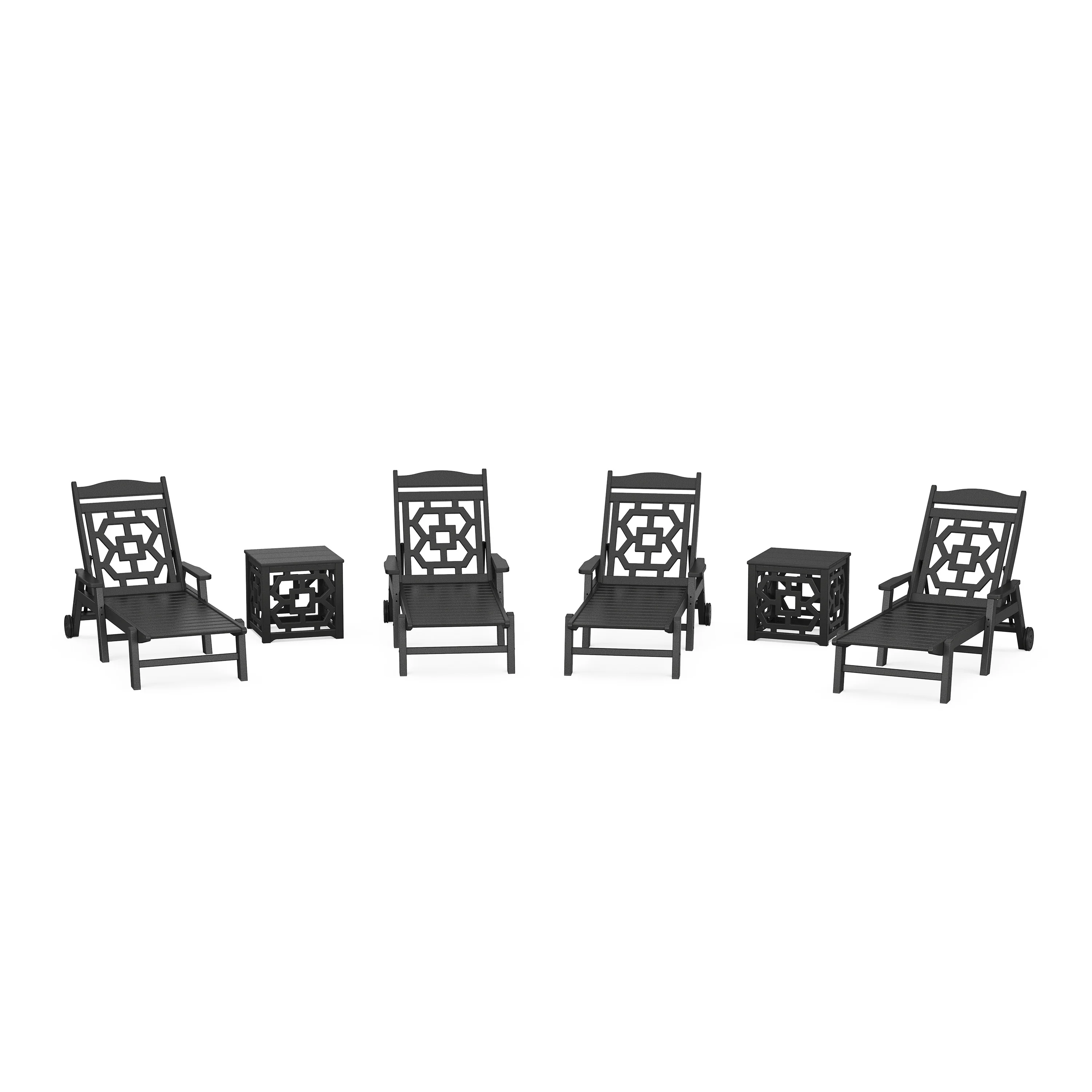 Chinoiserie 6-Piece Chaise Set - Image 4