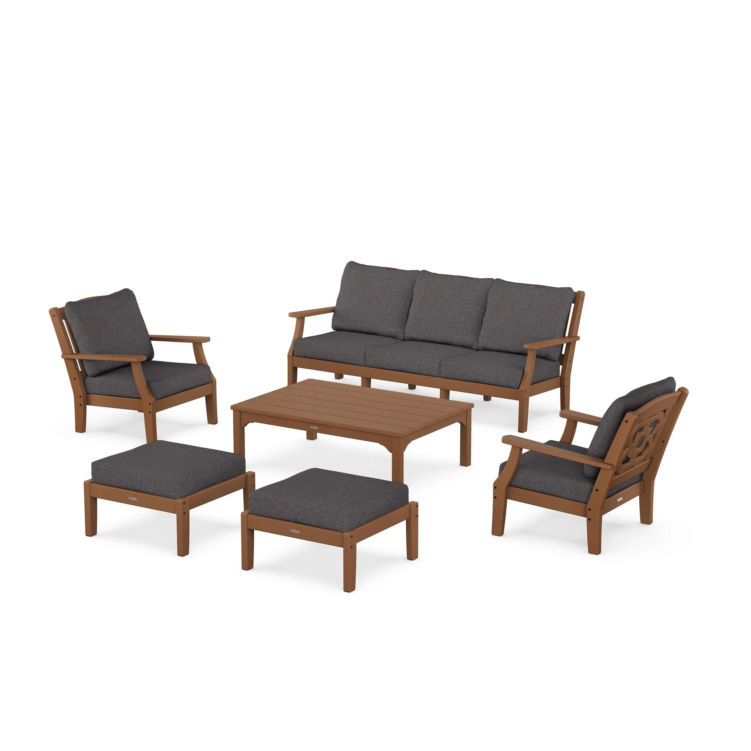Chinoiserie 6-Piece Lounge Sofa Set - Image 103
