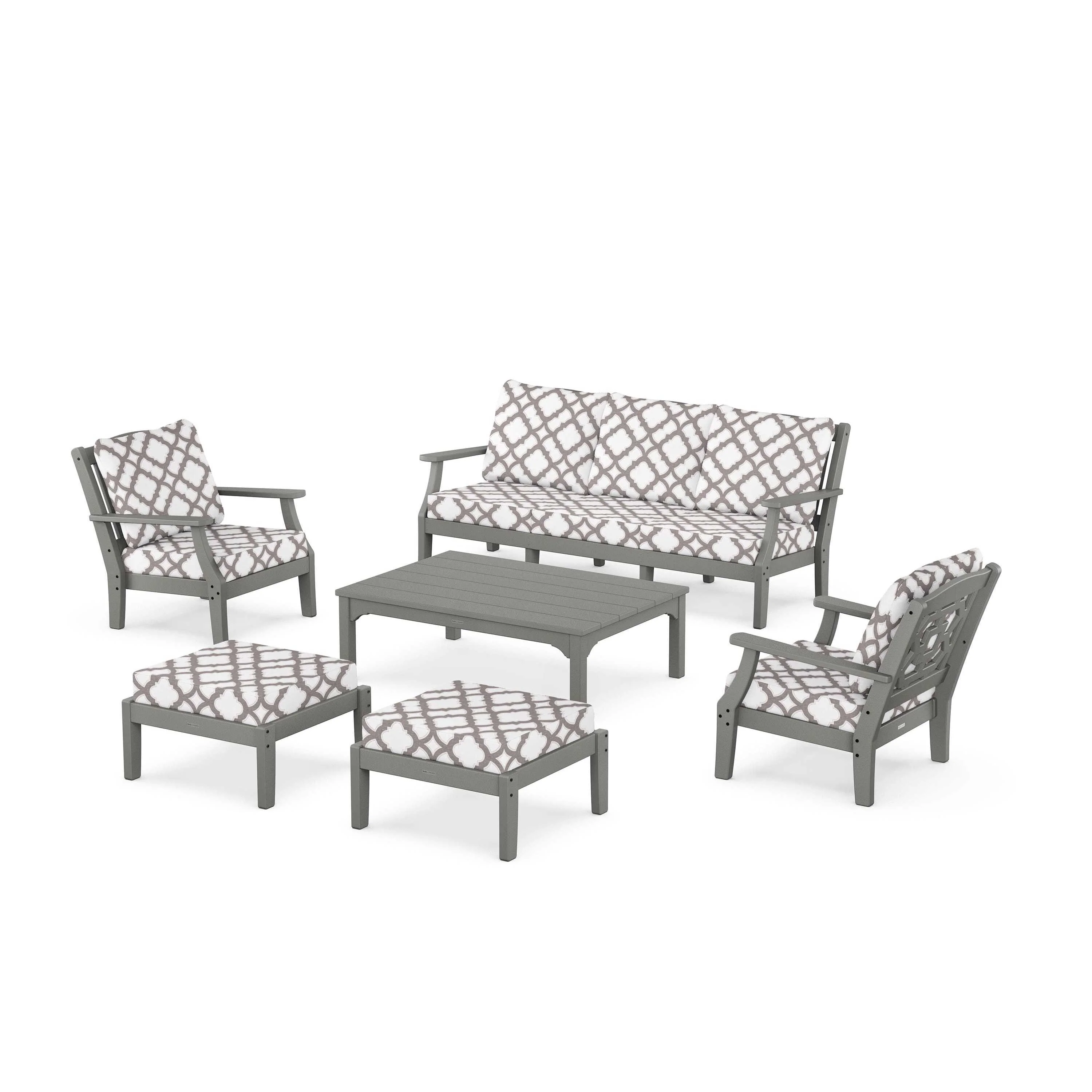Chinoiserie 6-Piece Lounge Sofa Set - Image 104