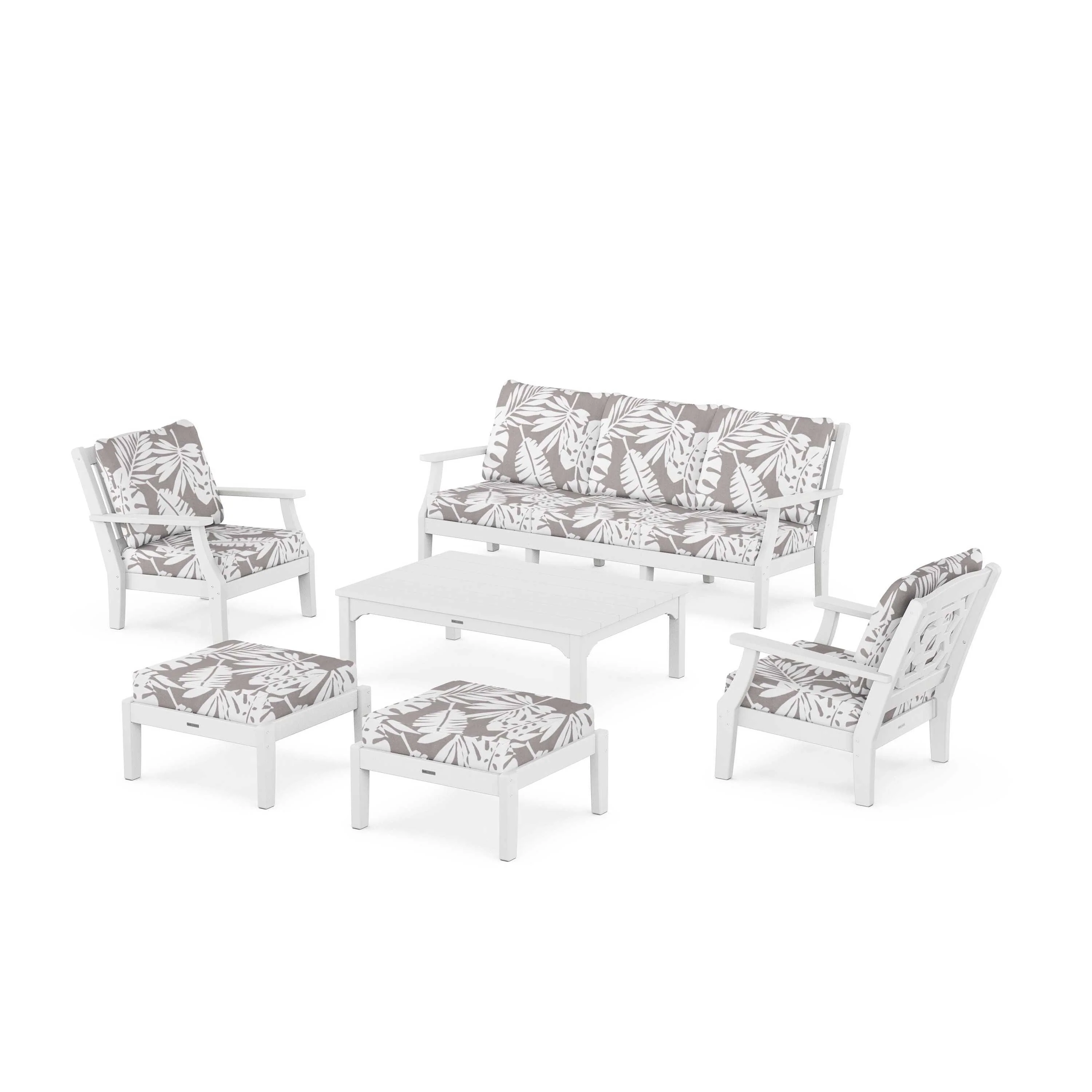 Chinoiserie 6-Piece Lounge Sofa Set - Image 105
