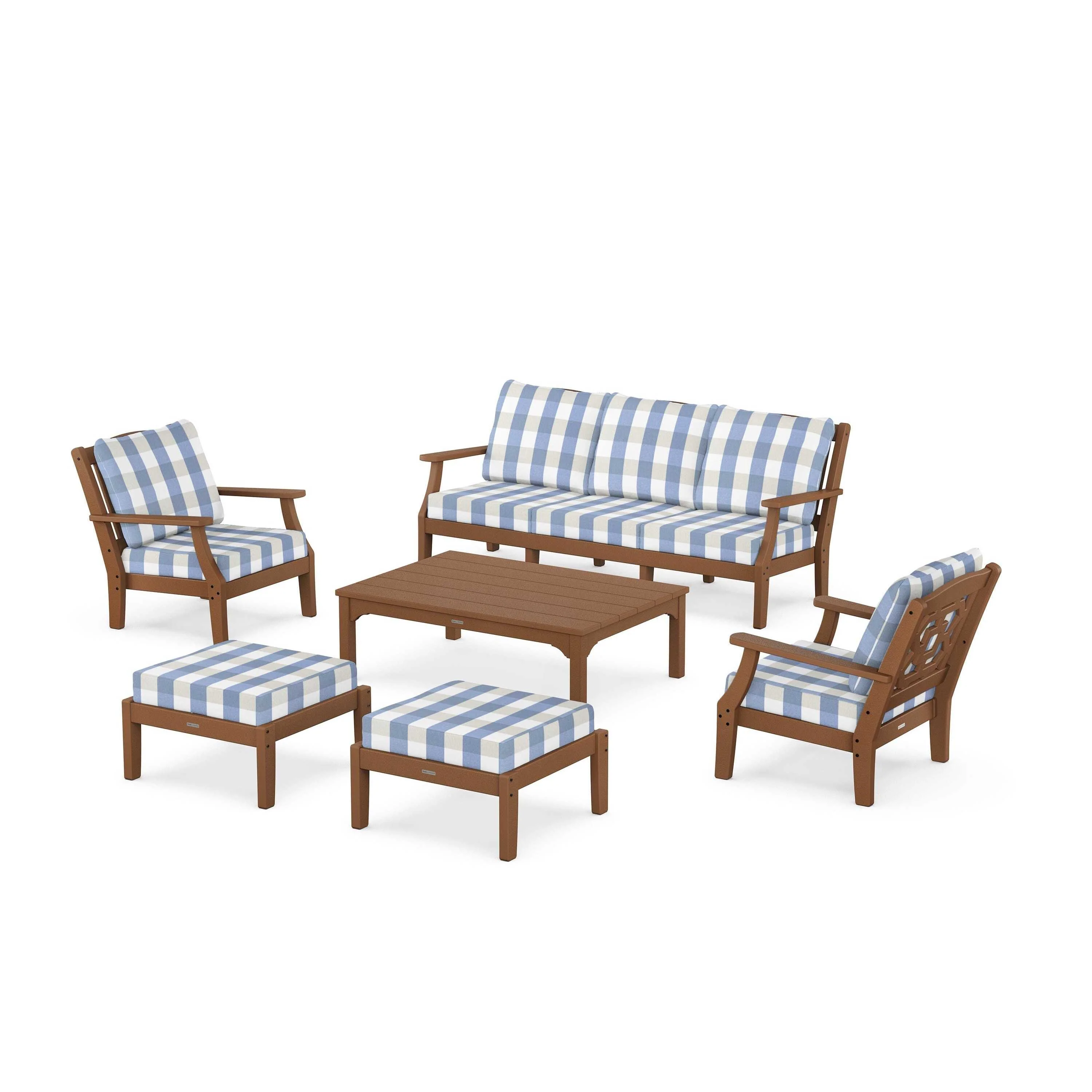 Chinoiserie 6-Piece Lounge Sofa Set - Image 106