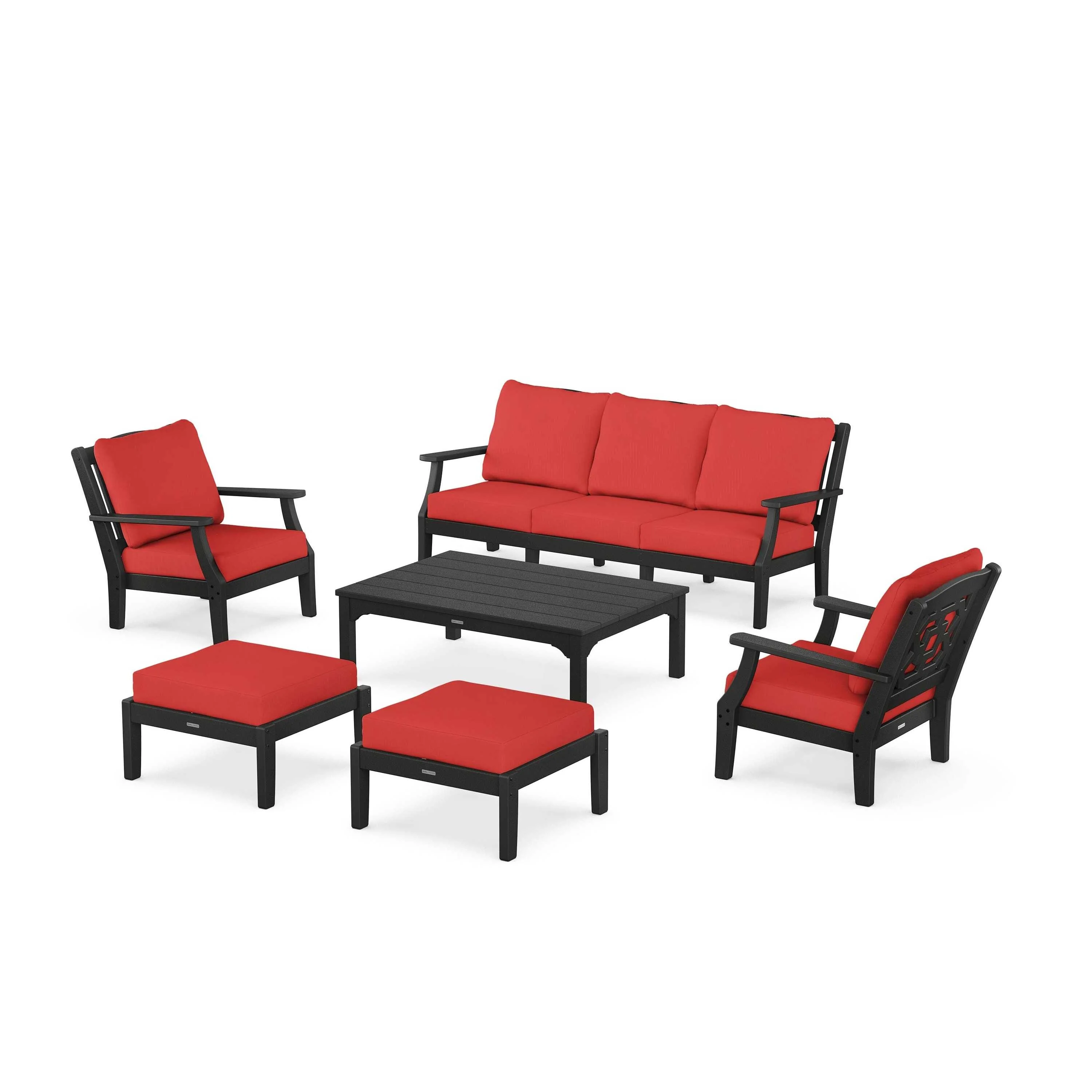 Chinoiserie 6-Piece Lounge Sofa Set - Image 114