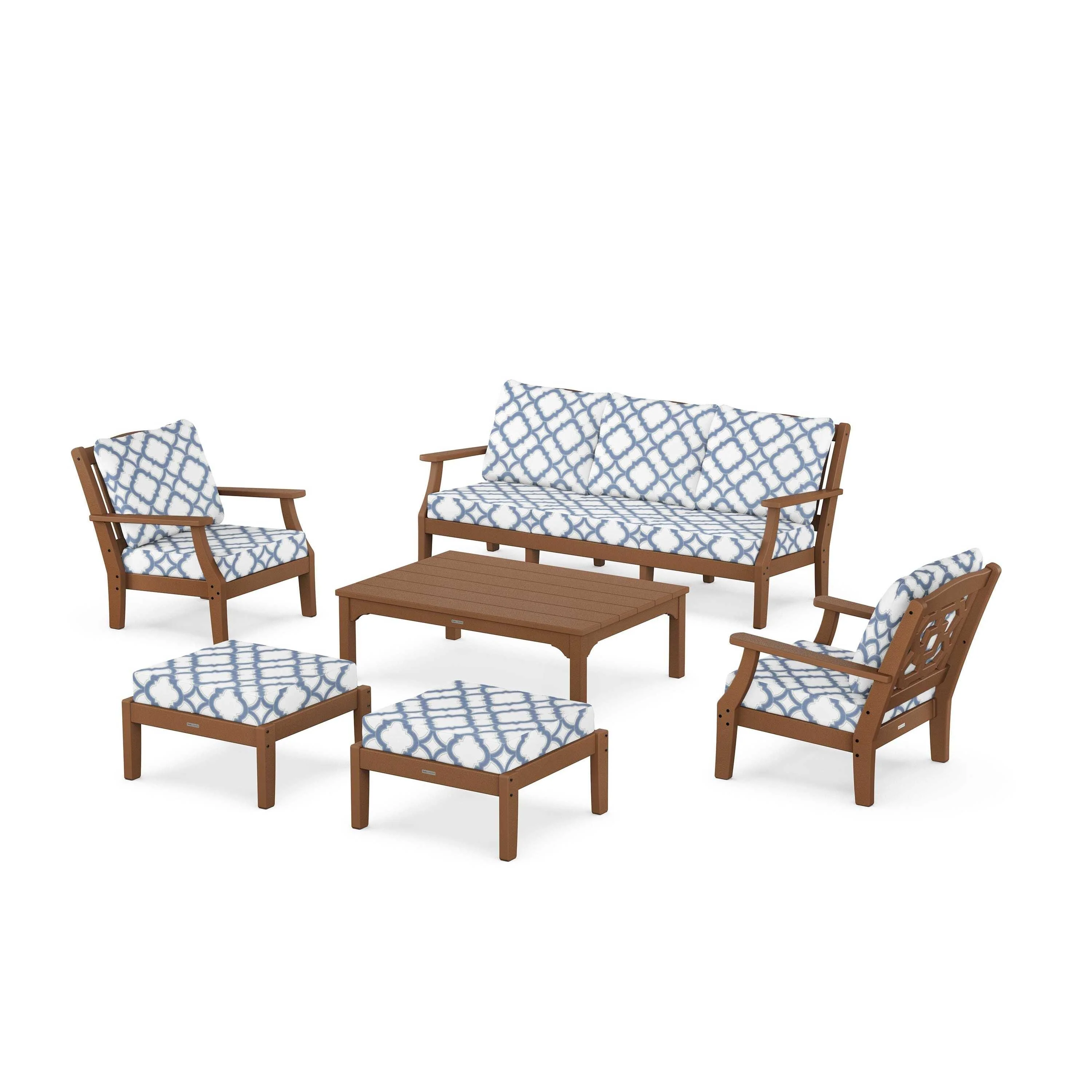 Chinoiserie 6-Piece Lounge Sofa Set - Image 116