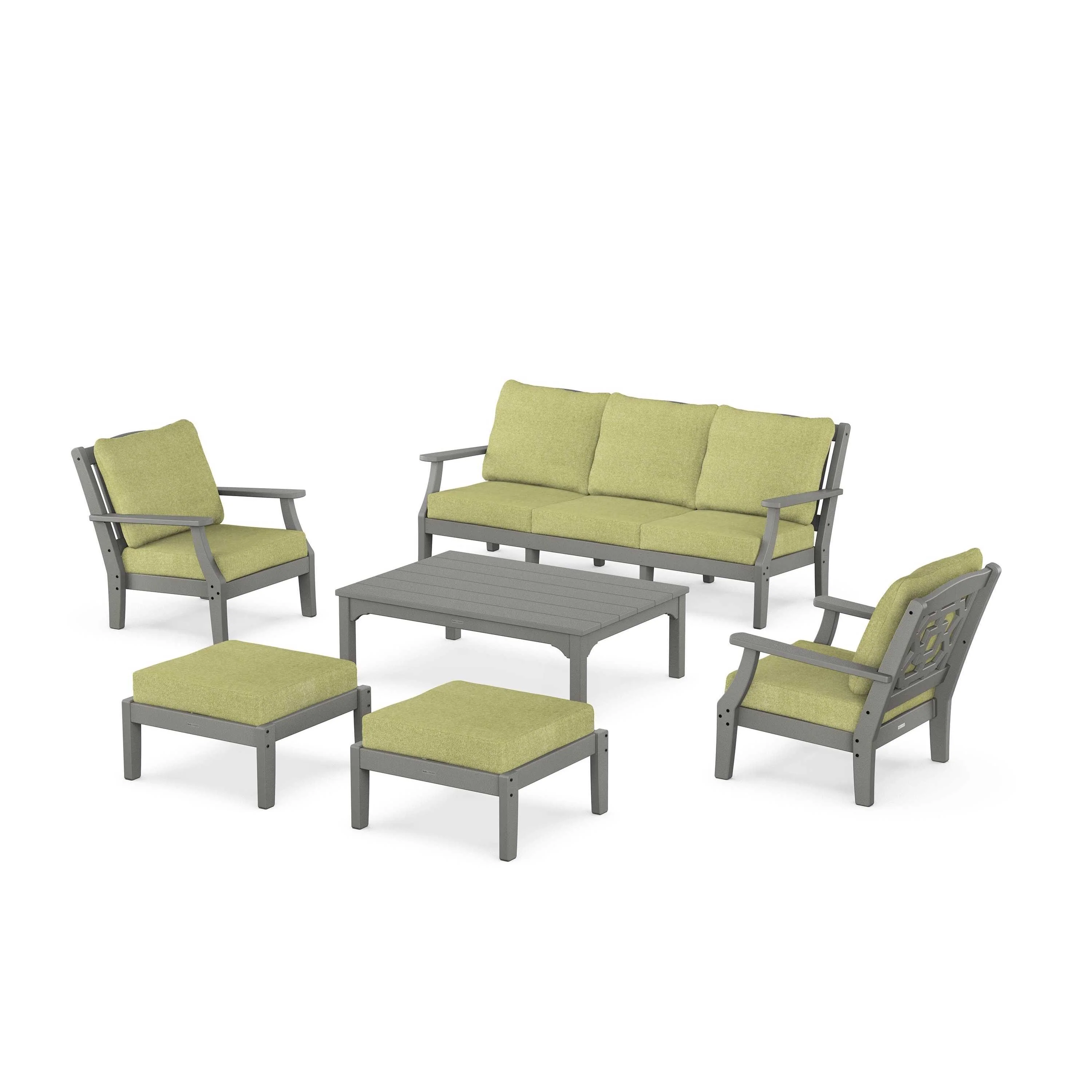 Chinoiserie 6-Piece Lounge Sofa Set - Image 120