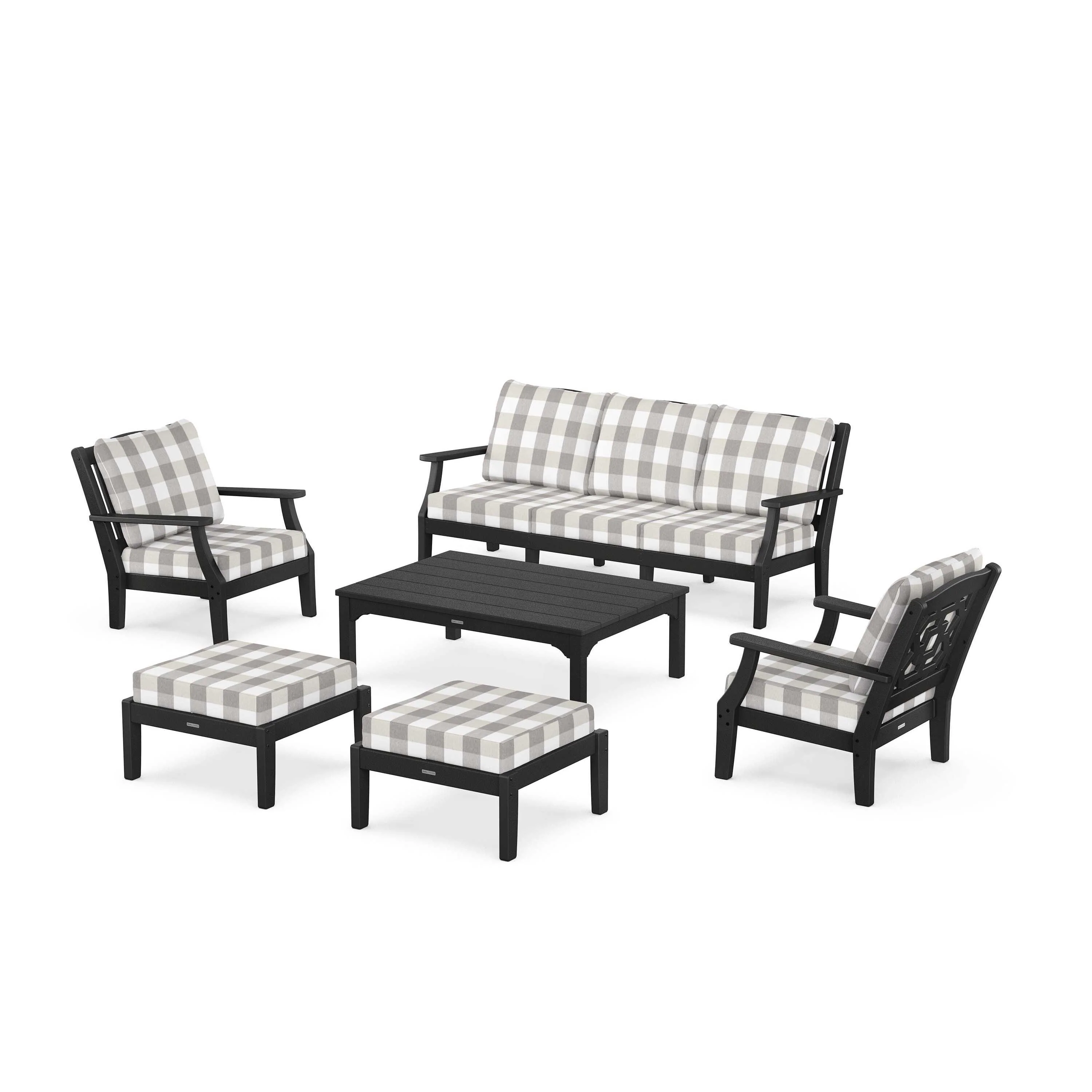 Chinoiserie 6-Piece Lounge Sofa Set - Image 123