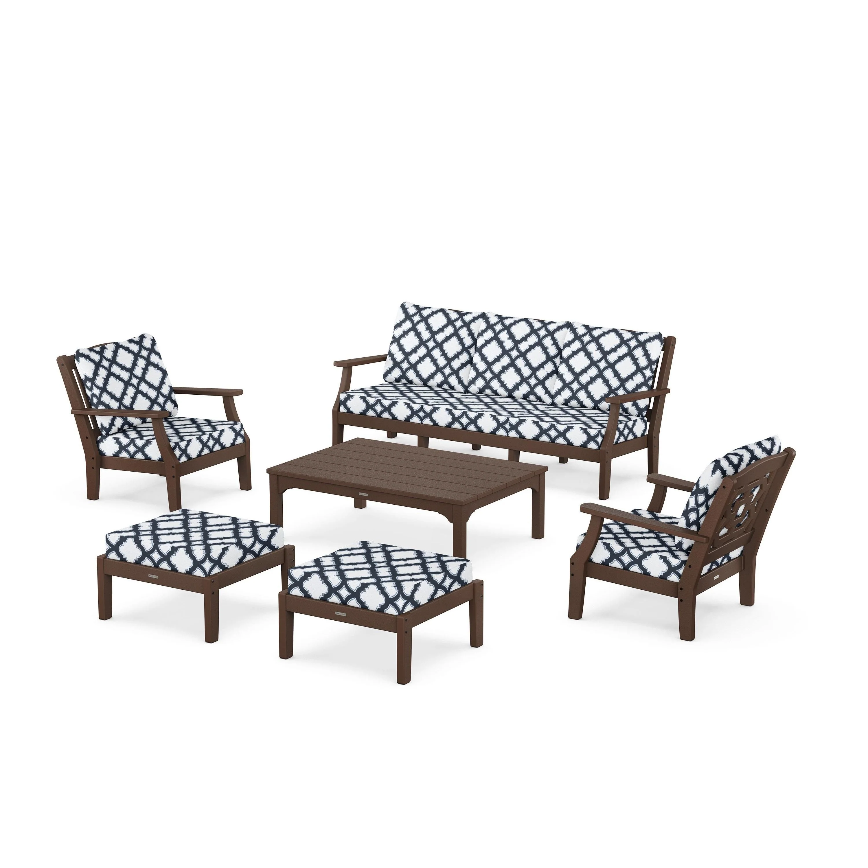Chinoiserie 6-Piece Lounge Sofa Set - Image 124