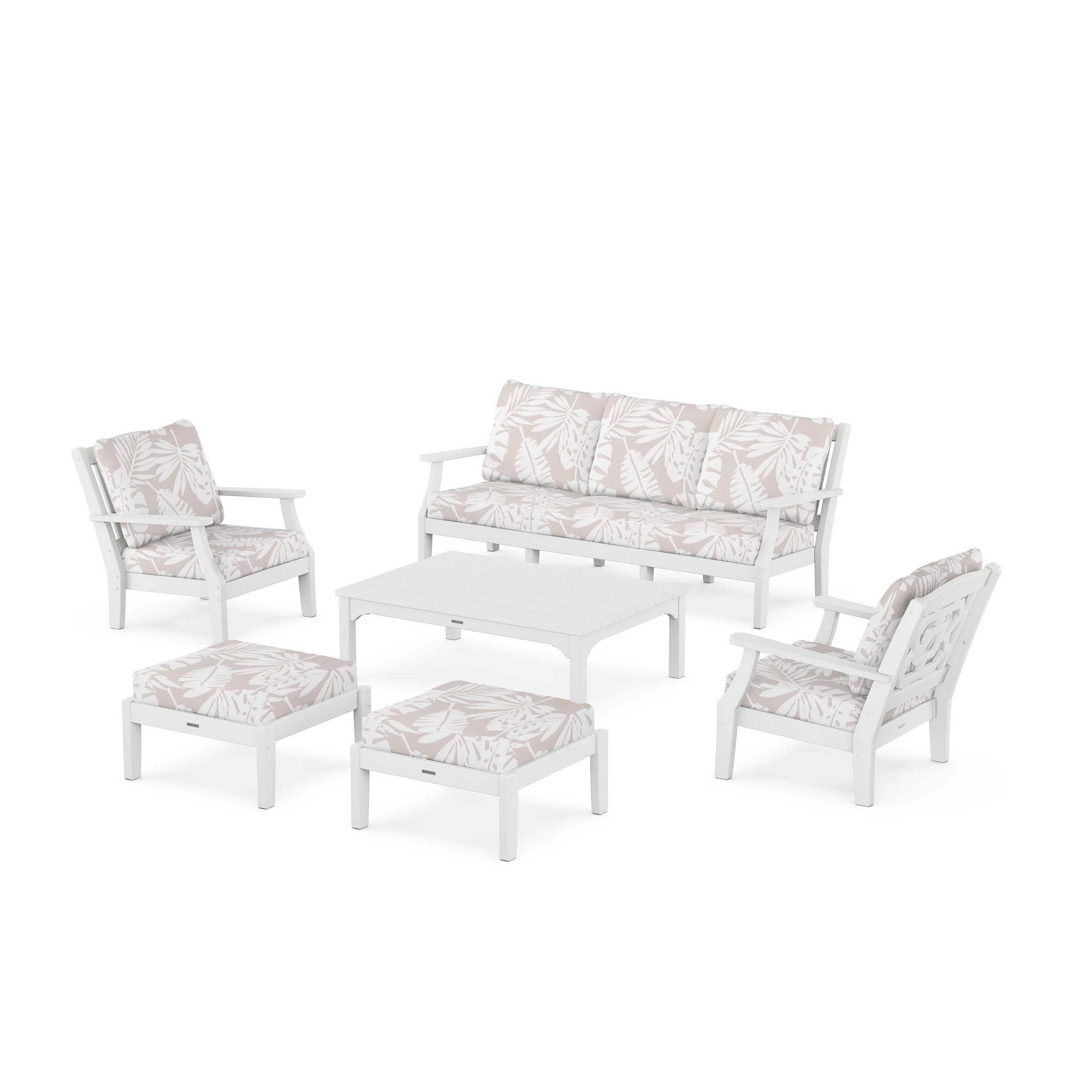 Chinoiserie 6-Piece Lounge Sofa Set - Image 125