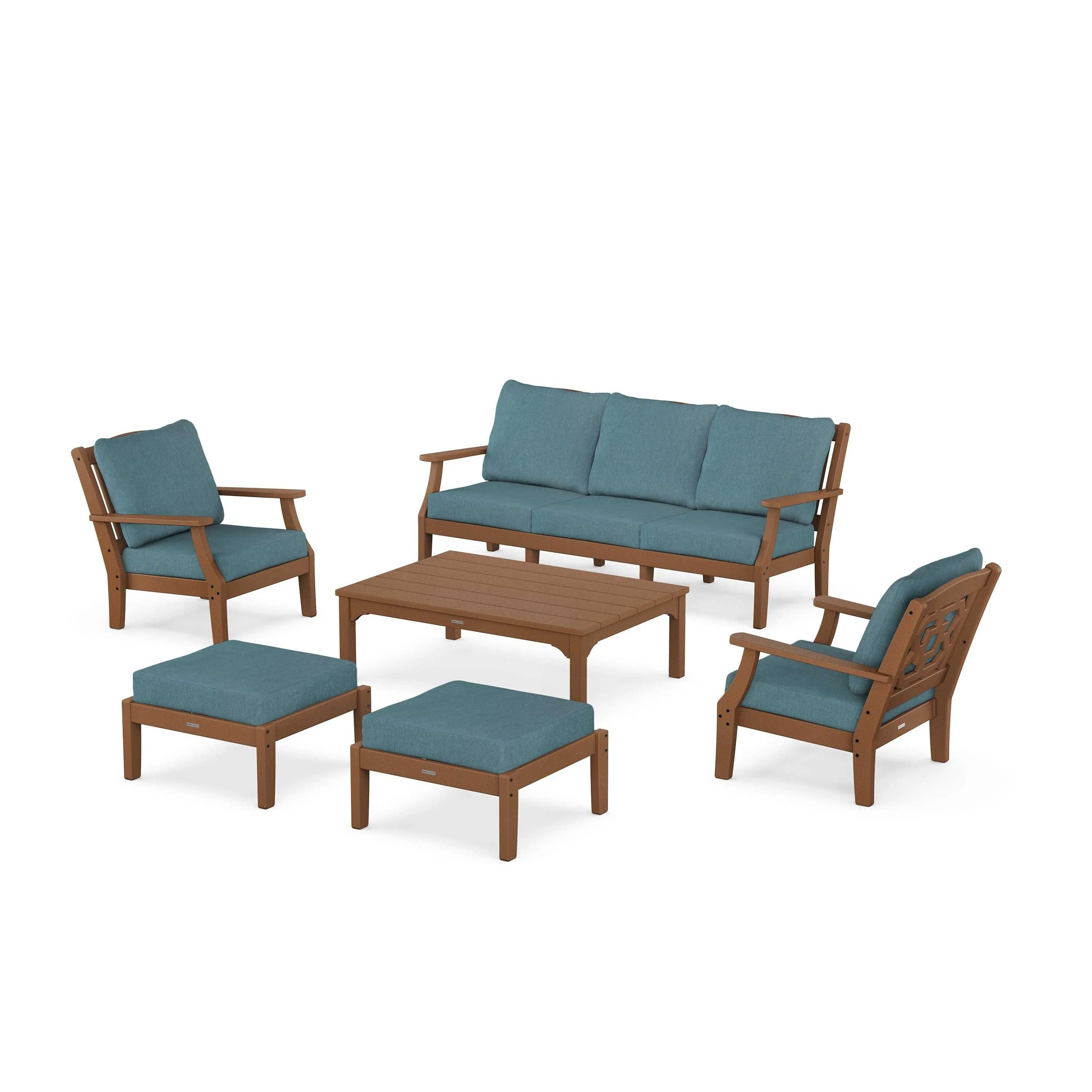 Chinoiserie 6-Piece Lounge Sofa Set - Image 126