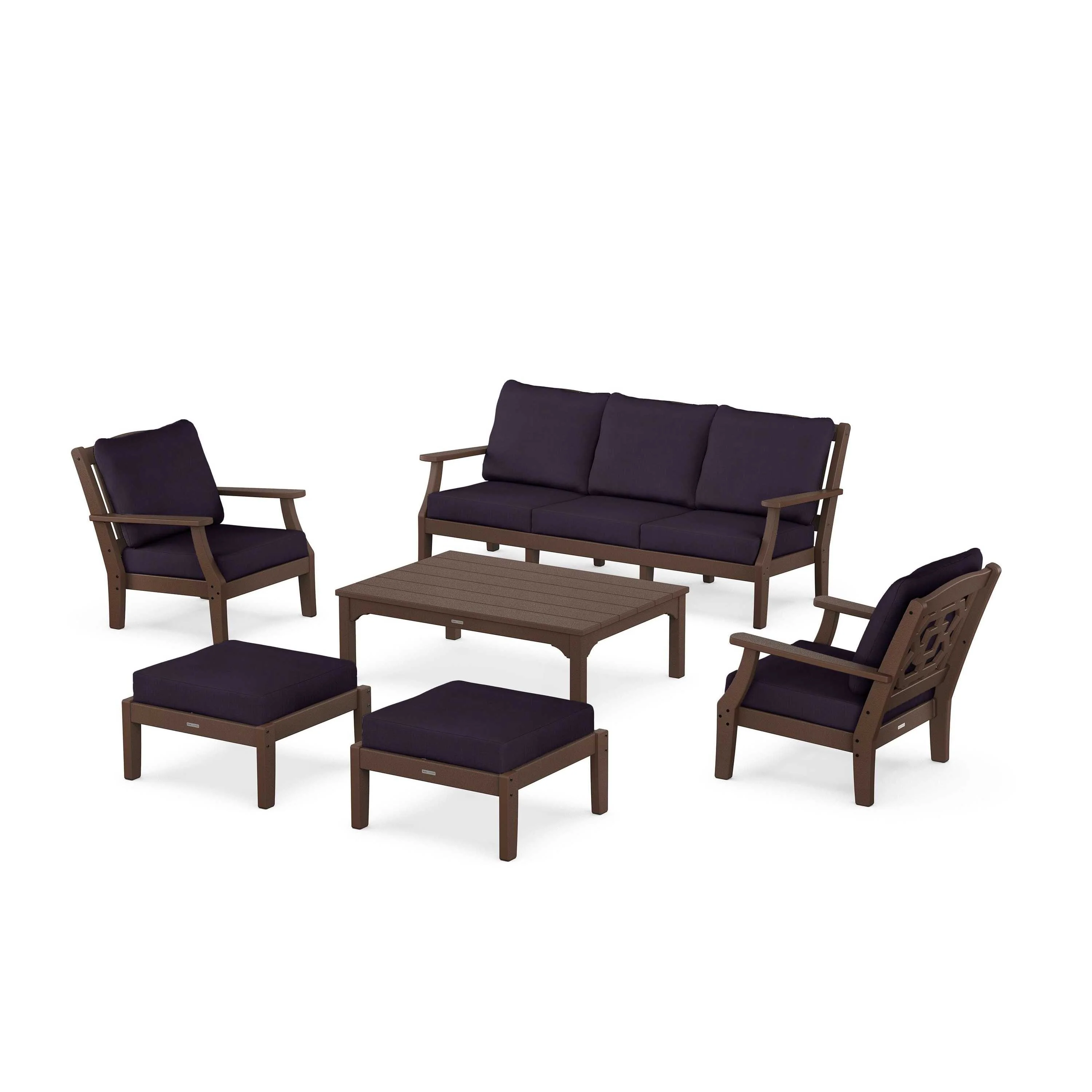 Chinoiserie 6-Piece Lounge Sofa Set - Image 127