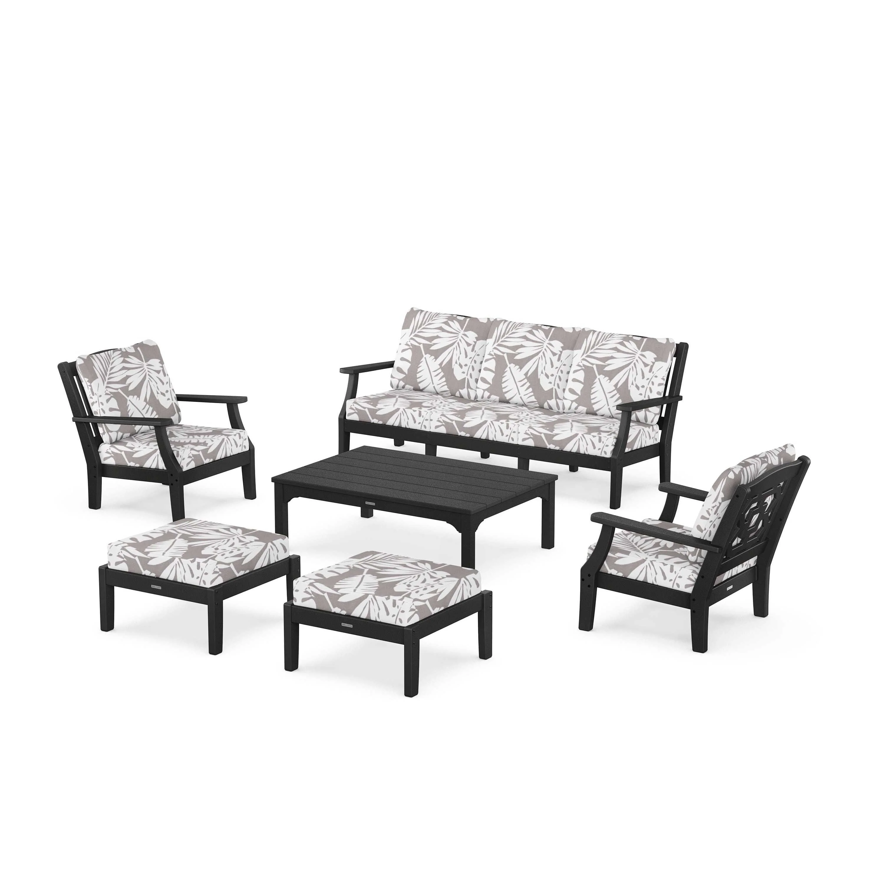Chinoiserie 6-Piece Lounge Sofa Set - Image 128