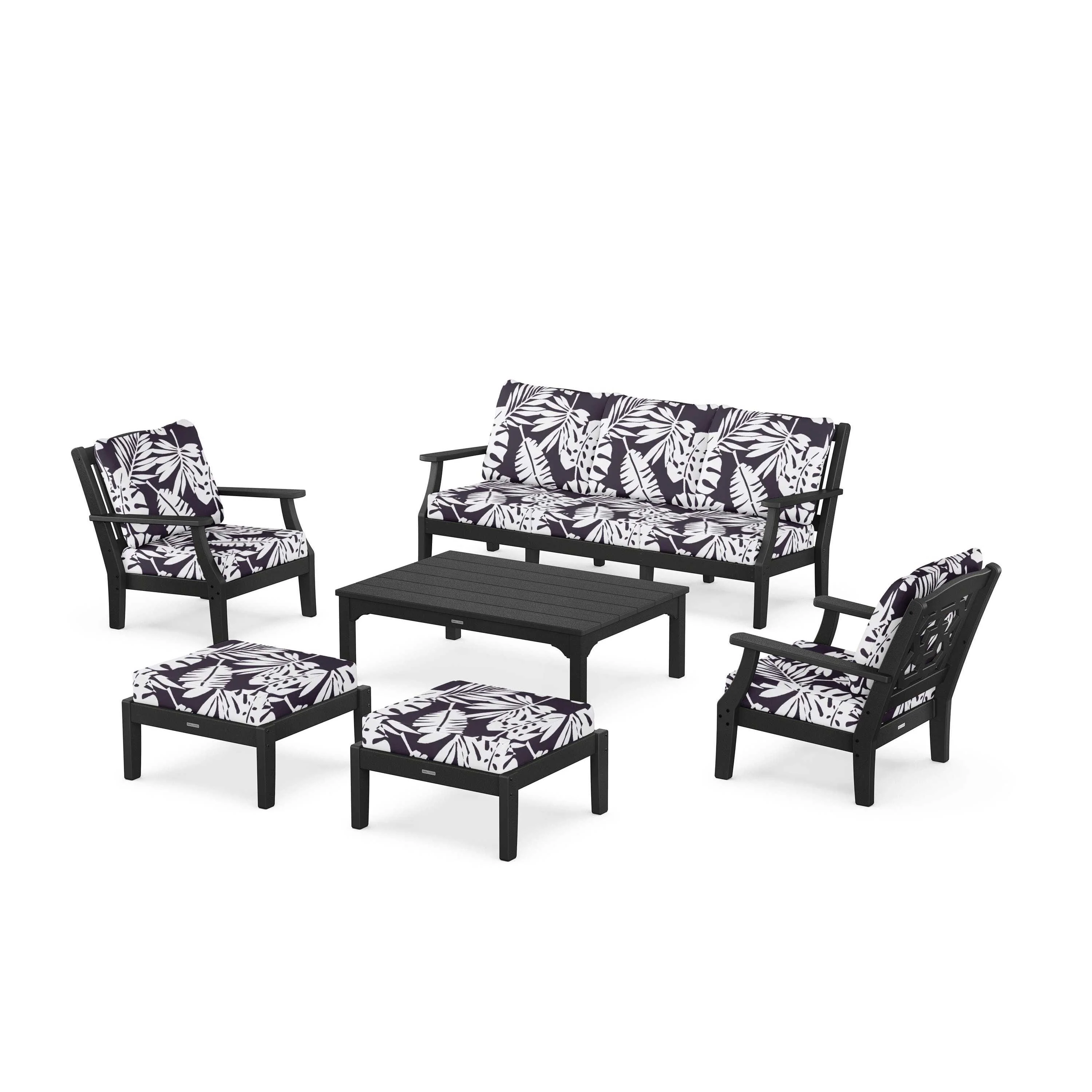 Chinoiserie 6-Piece Lounge Sofa Set - Image 137