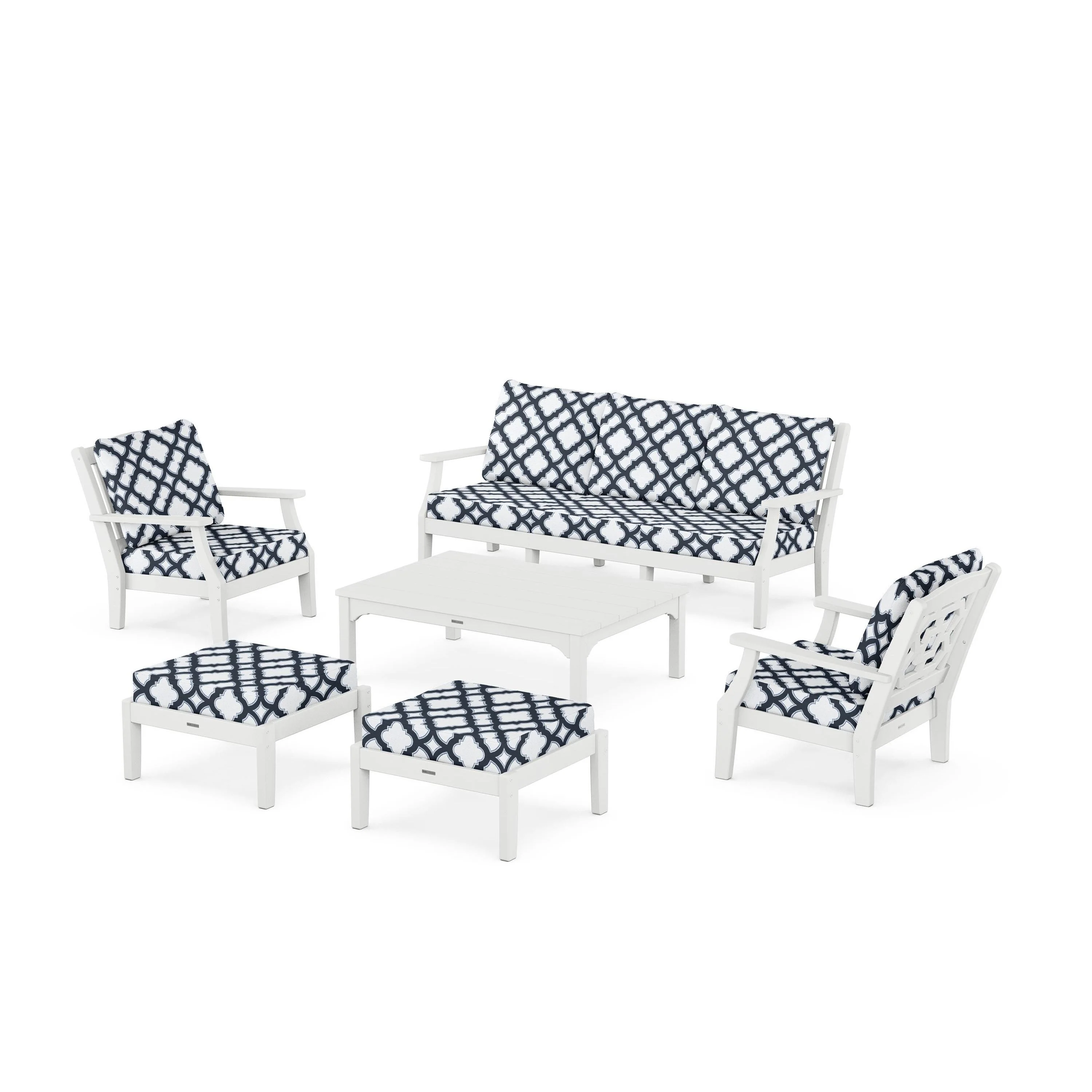 Chinoiserie 6-Piece Lounge Sofa Set - Image 139