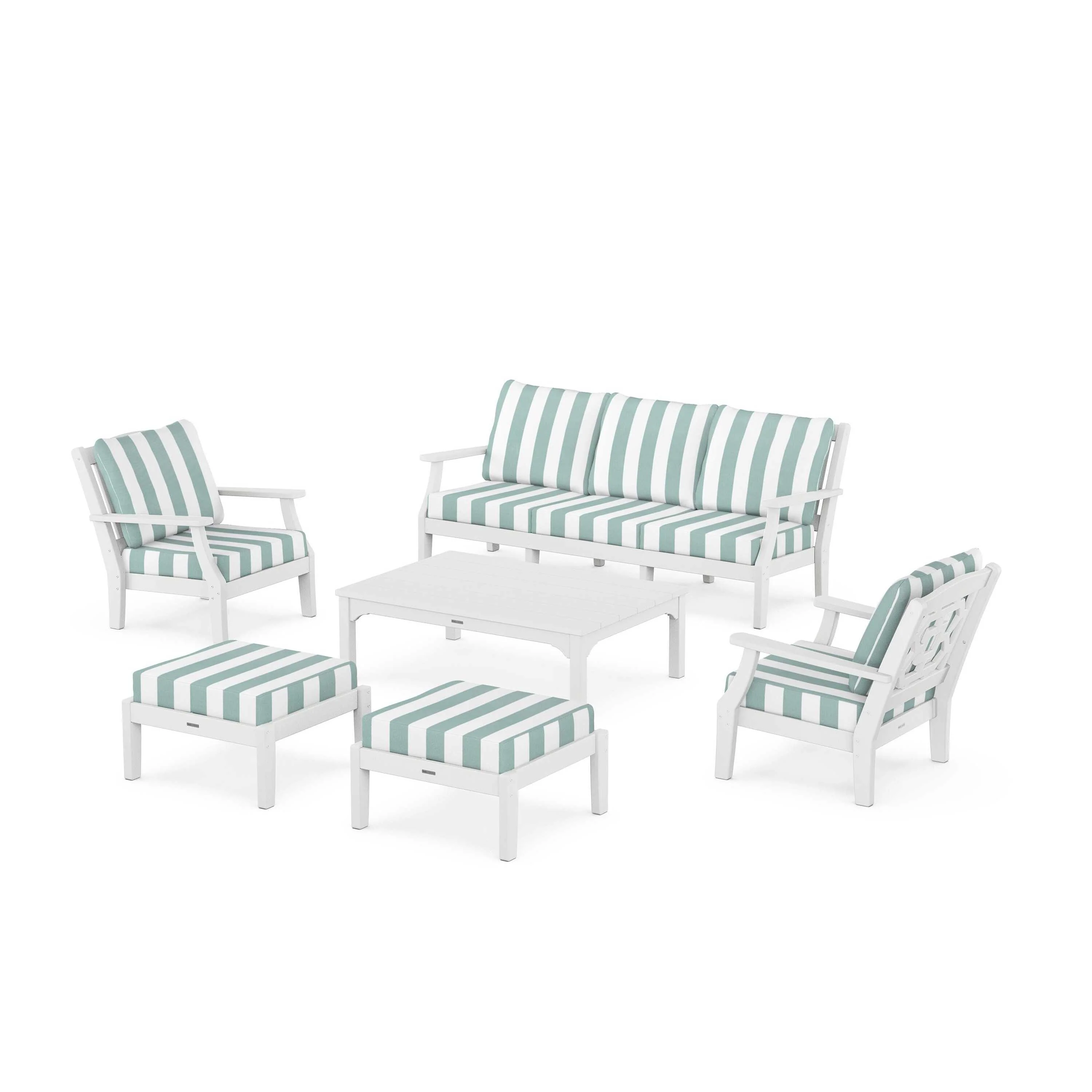 Chinoiserie 6-Piece Lounge Sofa Set - Image 14